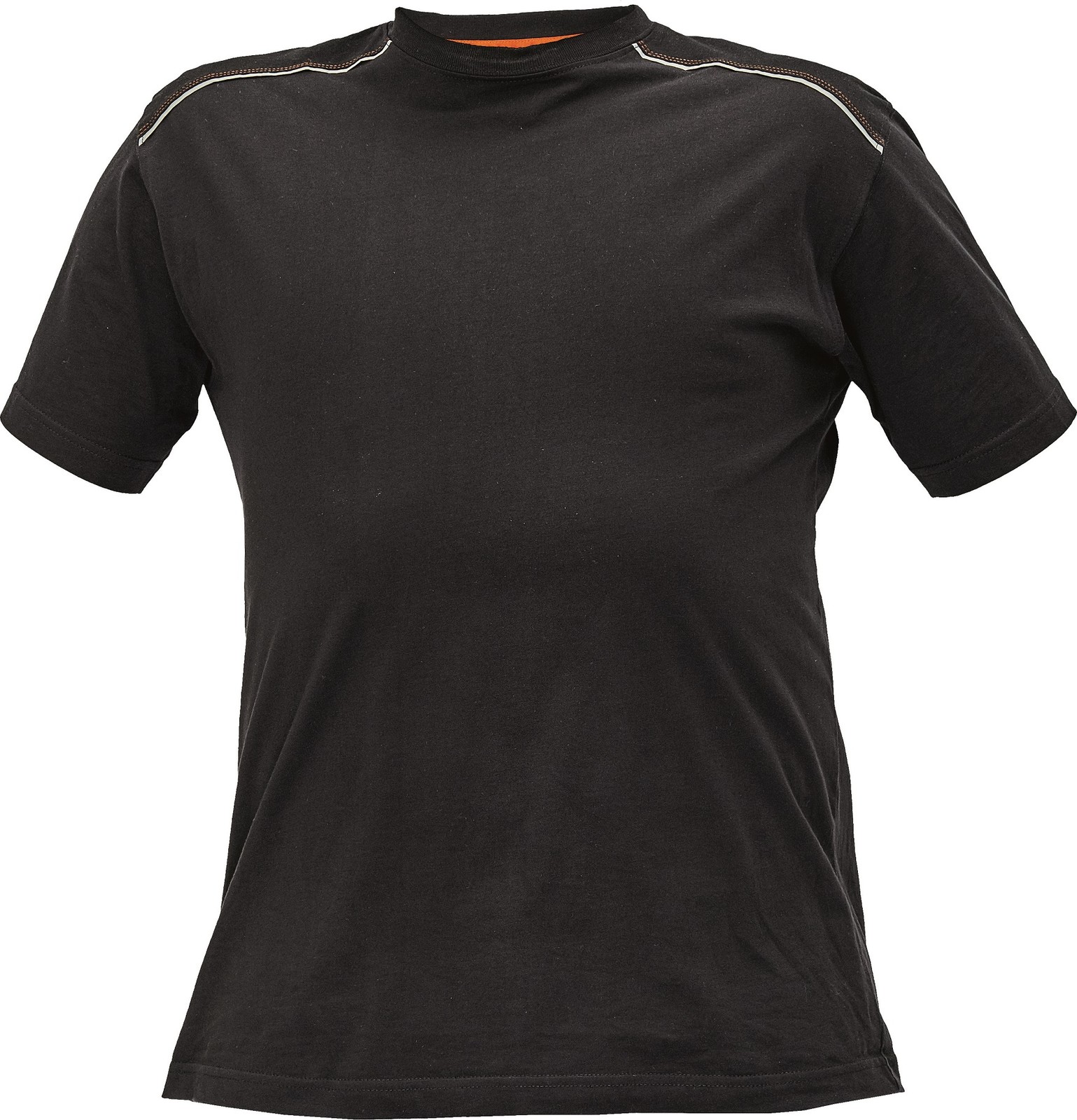 Bavlnené tričko Cerva Knoxfield pánske - veľkosť: 3XL, farba: antracit/oranžová
