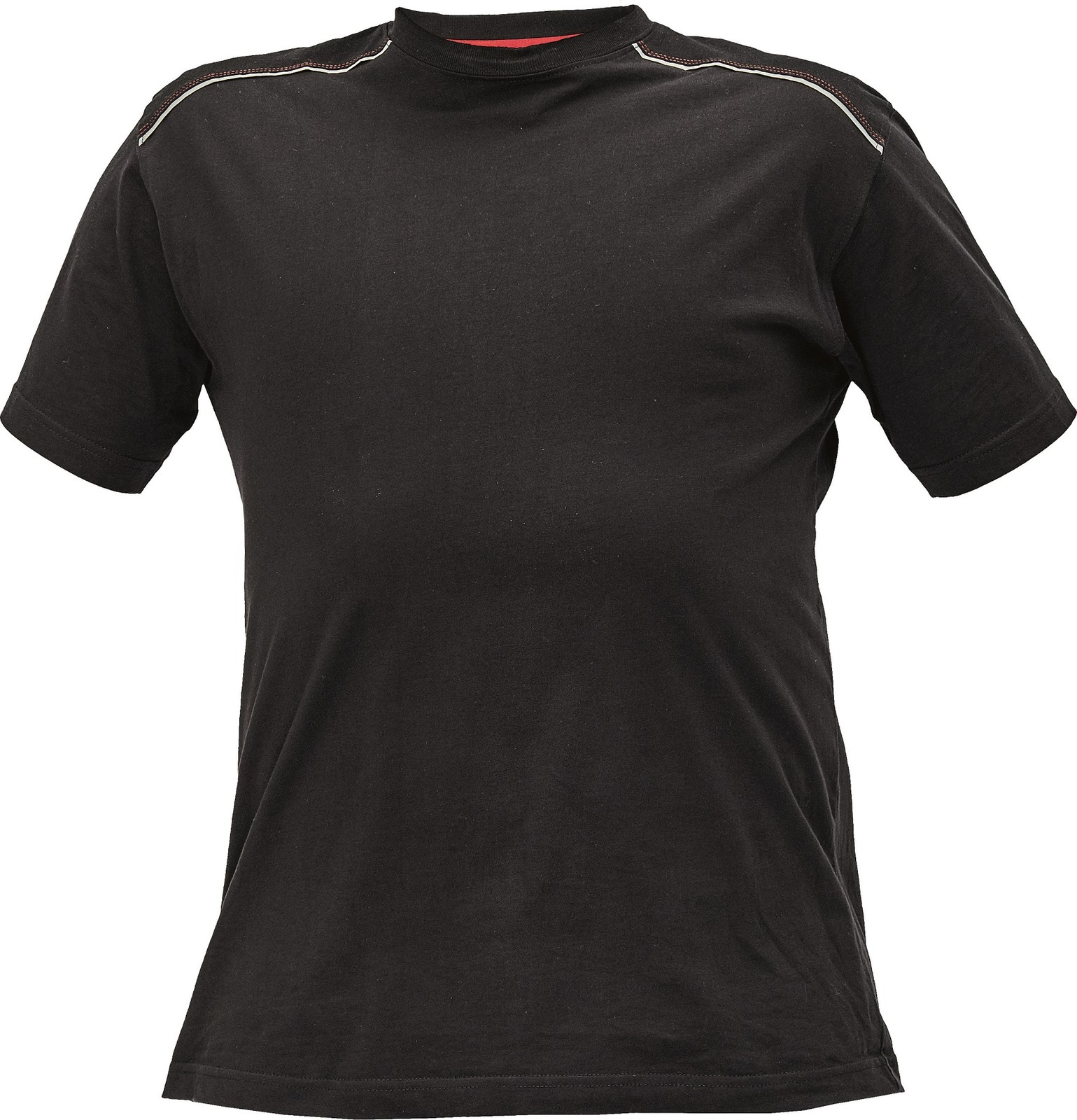 Bavlnené tričko Cerva Knoxfield pánske - veľkosť: 3XL, farba: antracit/červená