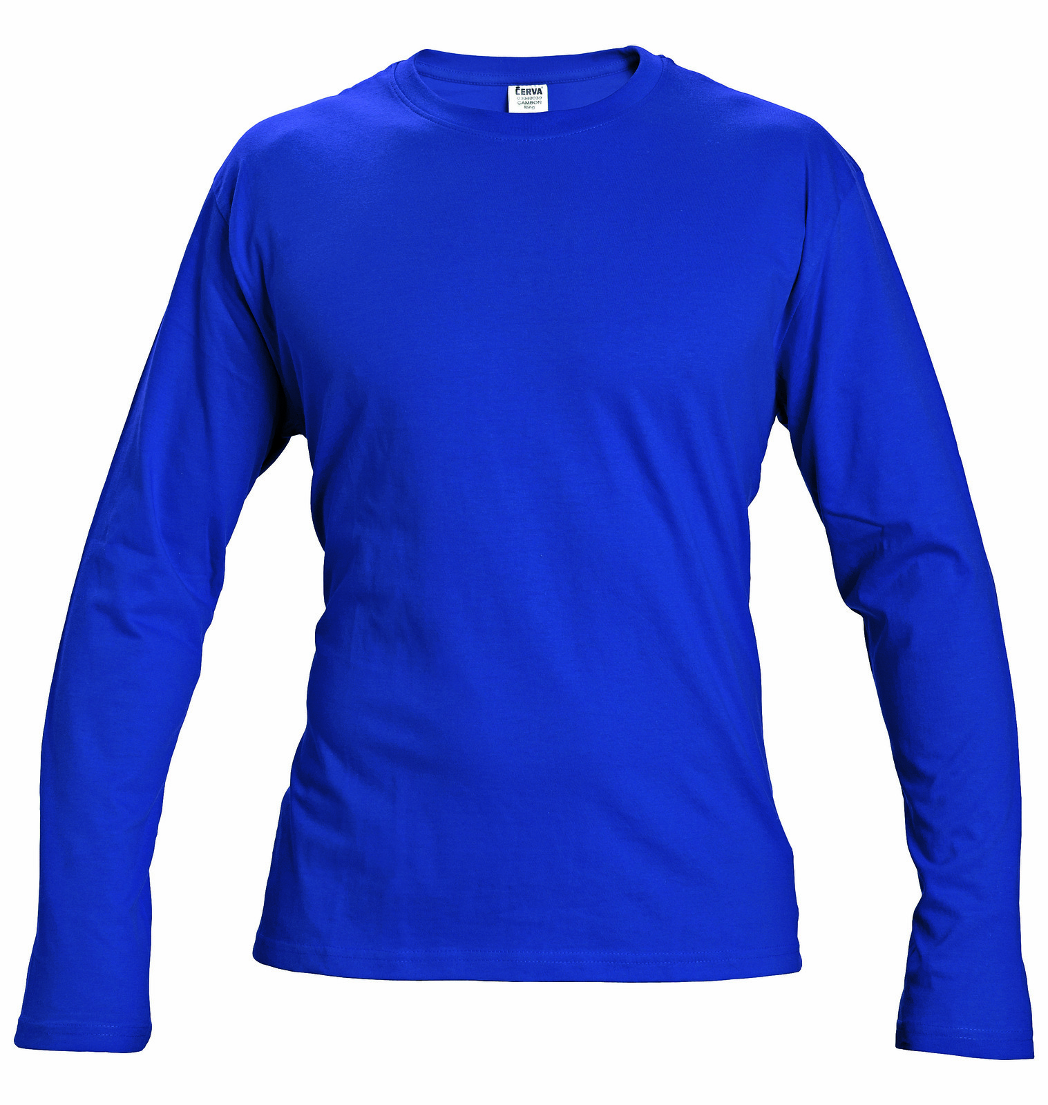 Bavlnené tričko s dlhým rukávom Cambon - veľkosť: 3XL, farba: modrá