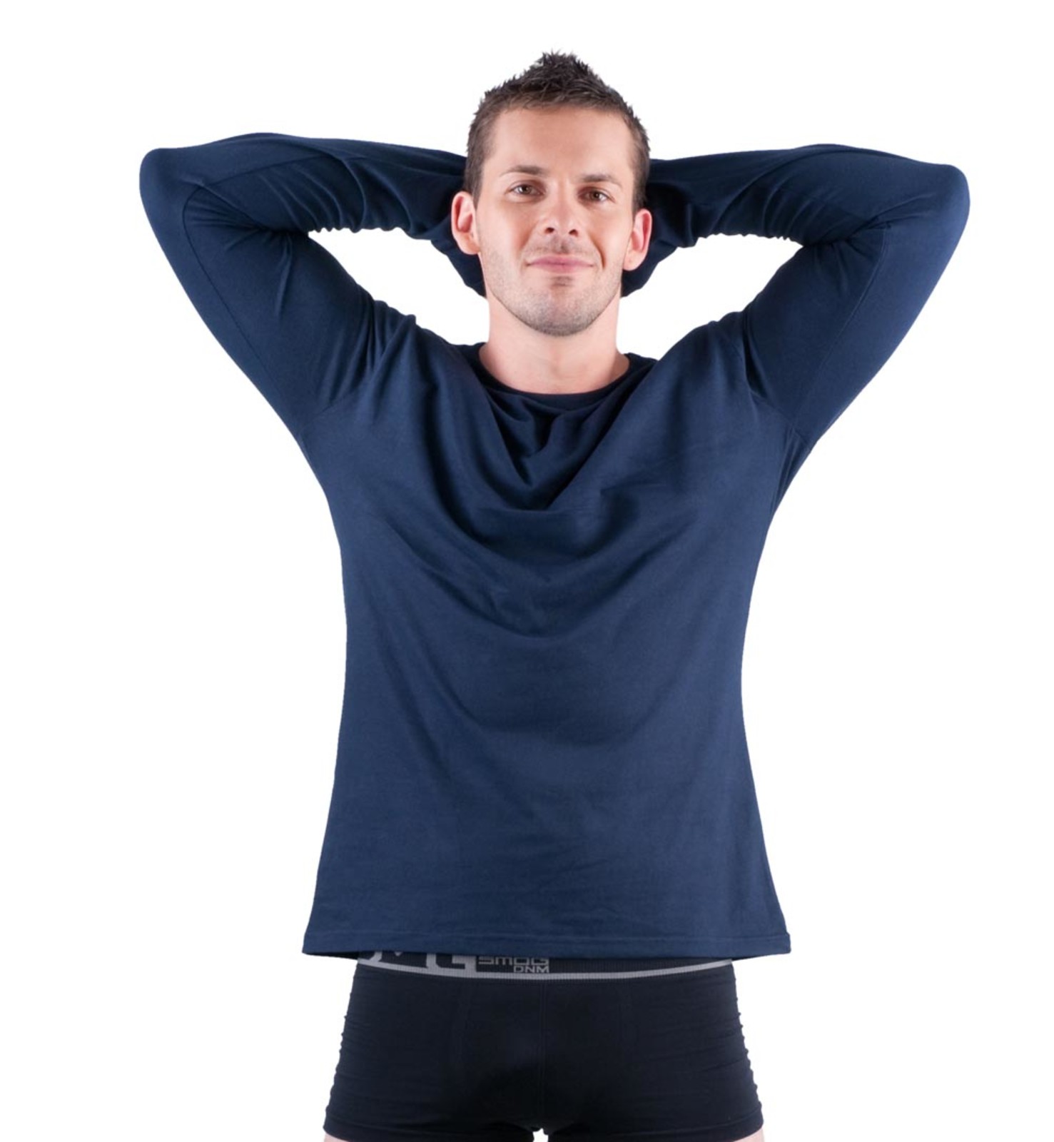 Bavlnené tričko s dlhým rukávom Cambon - veľkosť: XXL, farba: navy