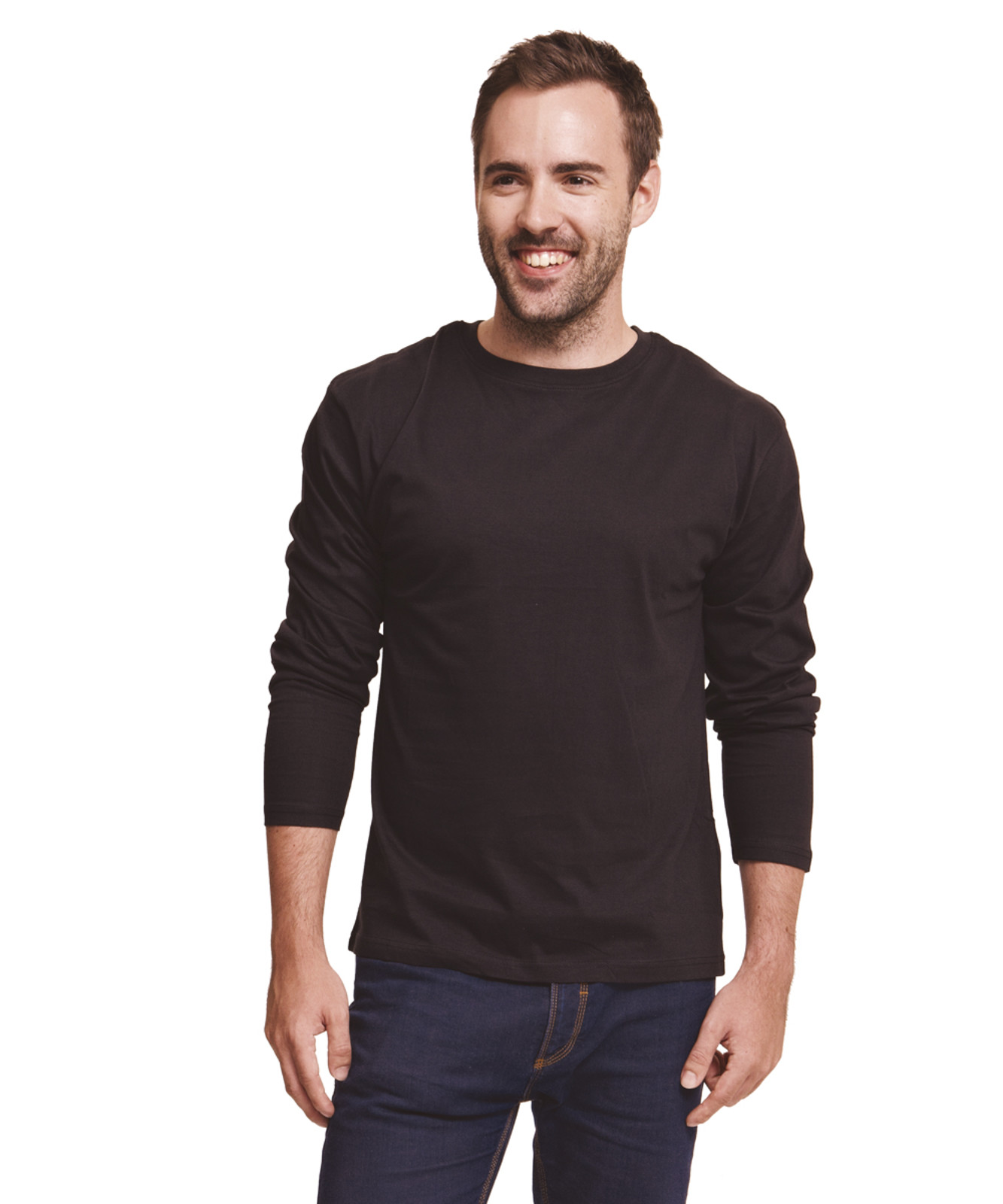 Bavlnené tričko s dlhým rukávom Cambon - veľkosť: XXL, farba: čierna