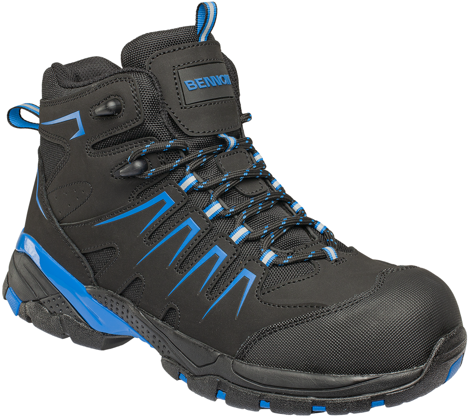 Bezpečnostná členková obuv Bennon Orlando XTR S3 NM High - veľkosť: 46, farba: čierna/modrá