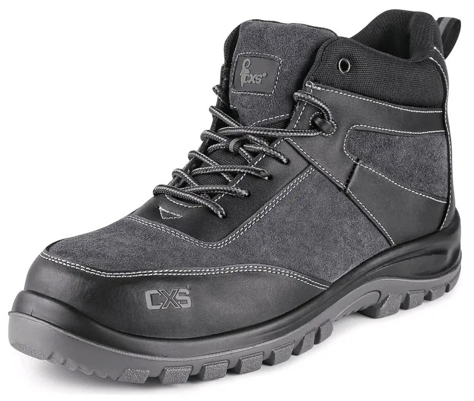 Bezpečnostná členková obuv CXS Profit Top S1P SRC - veľkosť: 47, farba: čierna/sivá