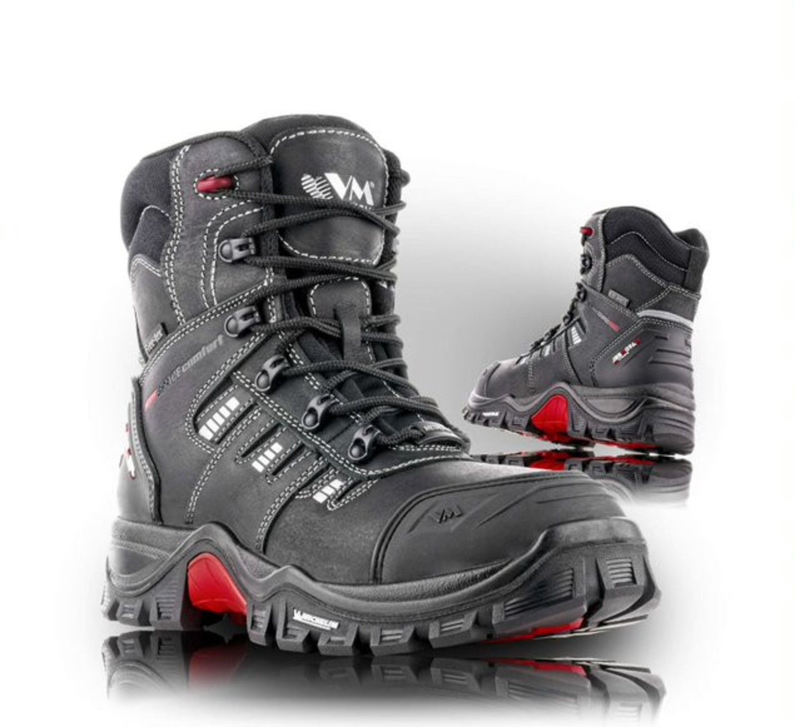 Bezpečnostná obuv Michelin® Portland S3 s membránou - veľkosť: 43, farba: čierna/červená