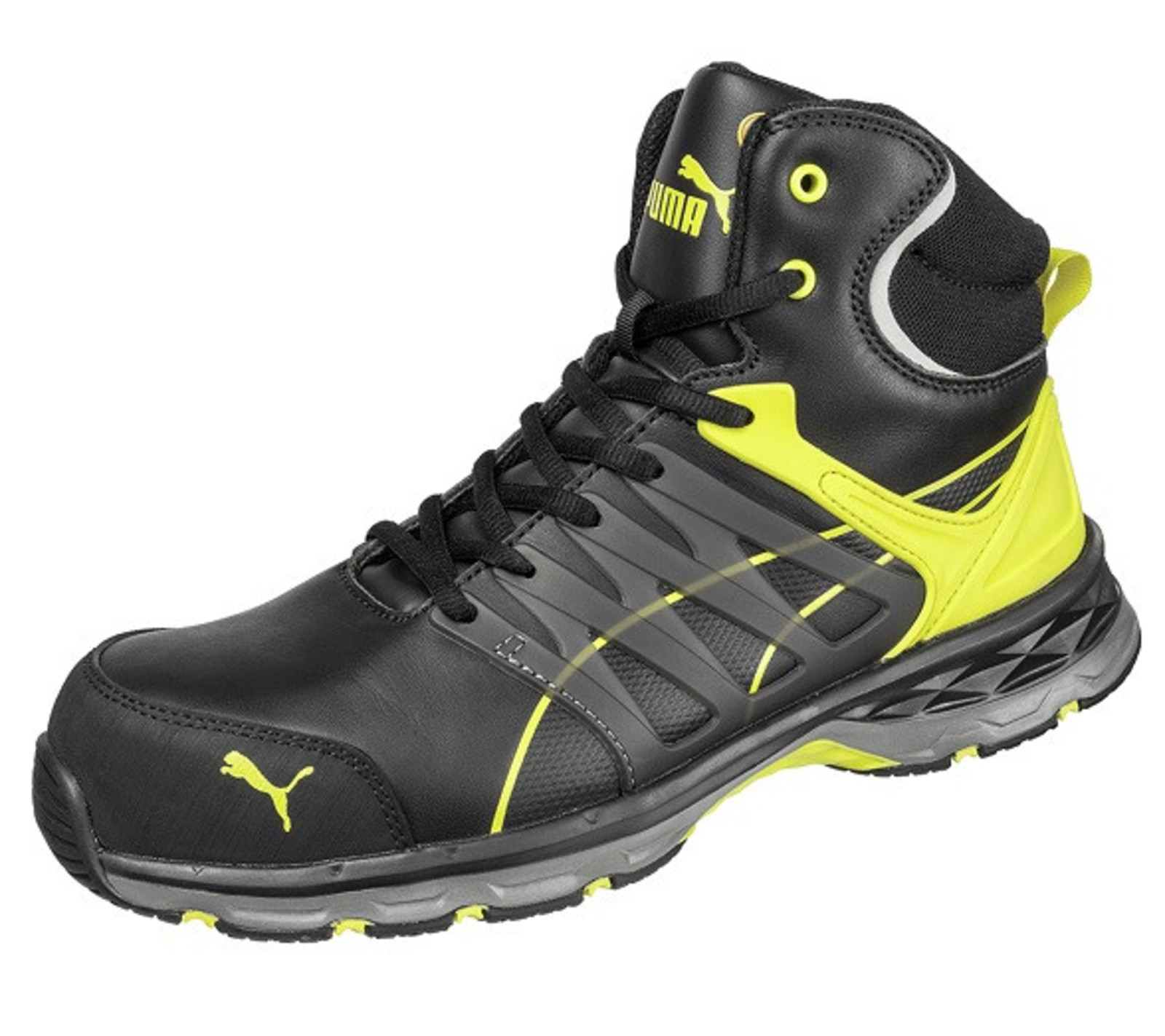 Bezpečnostná členková obuv Puma Velocity 2.0 S3 SRC - veľkosť: 40, farba: čierna/žltá