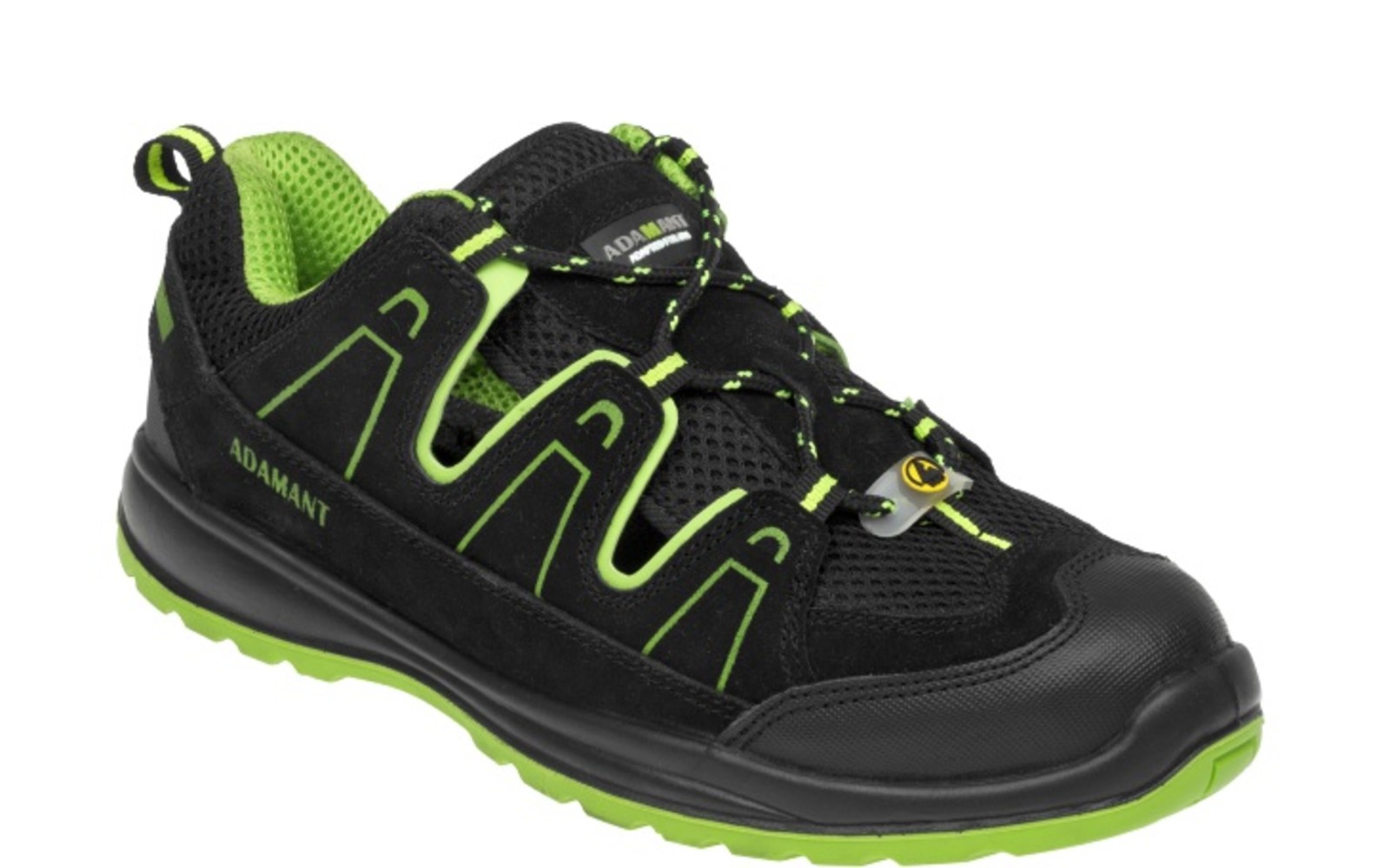 Bezpečnostné sandále Adamant Alegro S1 ESD - veľkosť: 48, farba: čierna/zelená