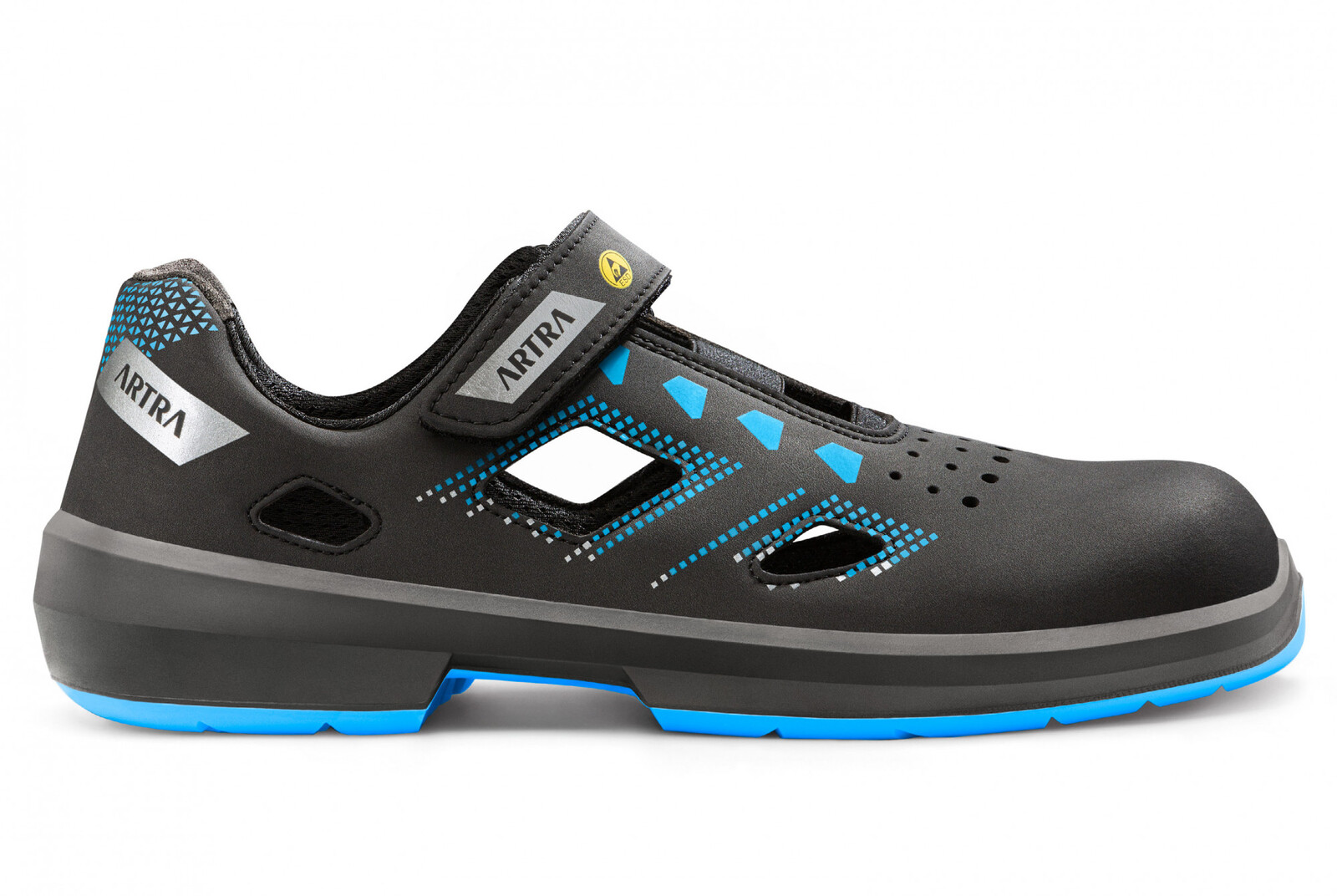 Bezpečnostné sandále Artra Arzo 805 619090 S1 SRC ESD MF - veľkosť: 43, farba: čierna/modrá