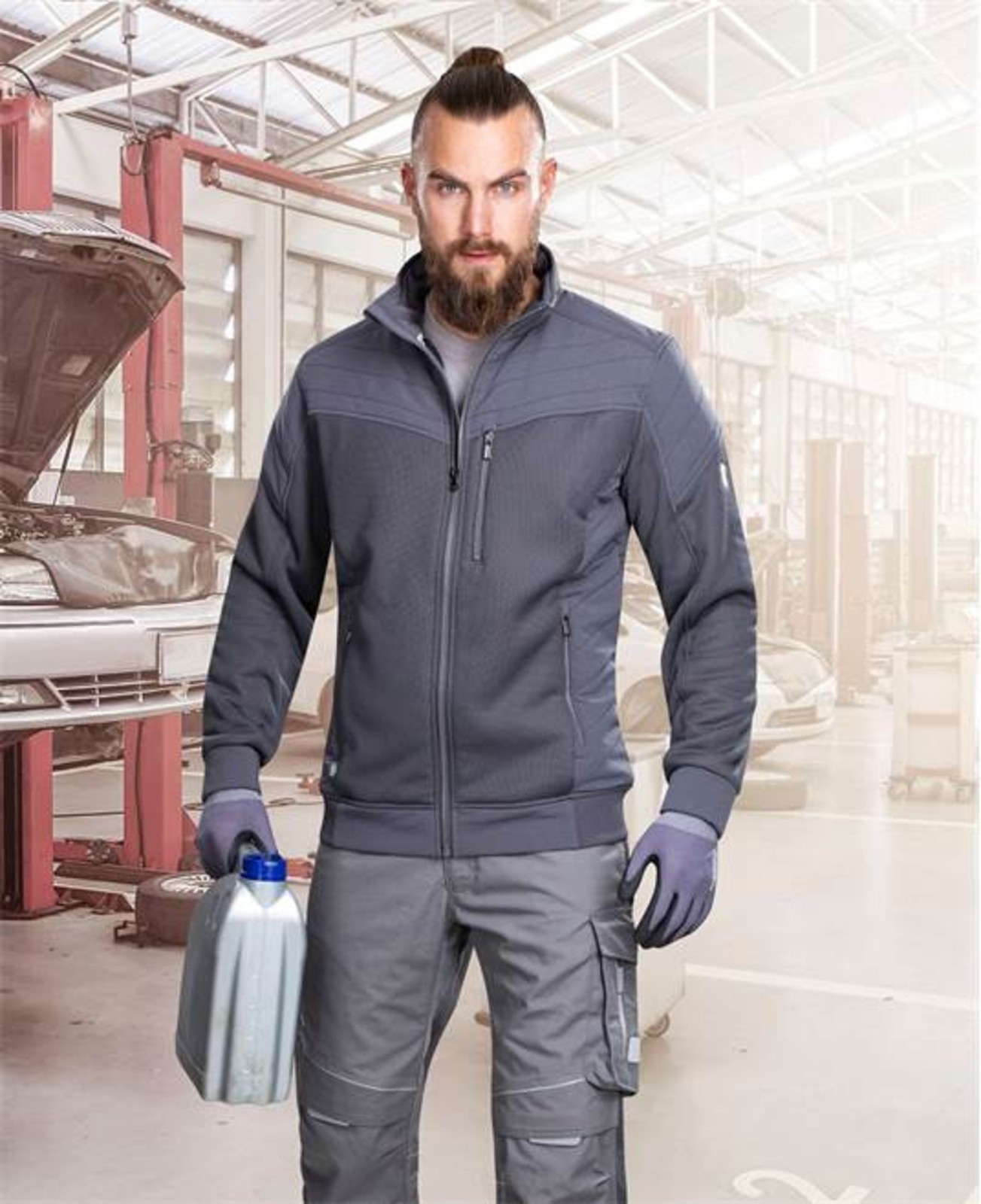 Zateplená bunda ARDON® Hybrid - veľkosť: S, farba: sivá