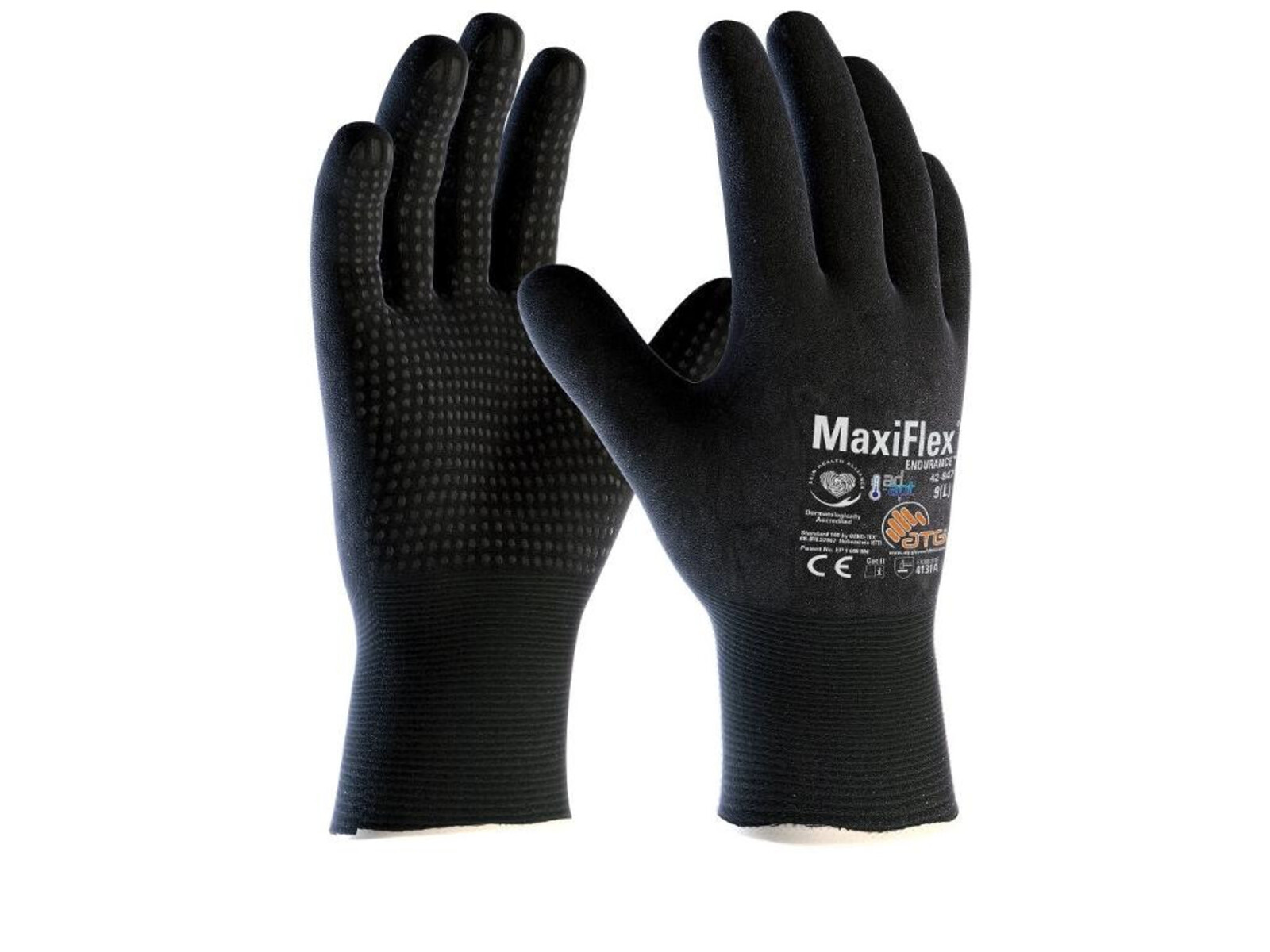 Celomáčané pracovné rukavice ATG MaxiFlex Endurance 42-847 (12 párov) - veľkosť: 11/XXL, farba: čierna