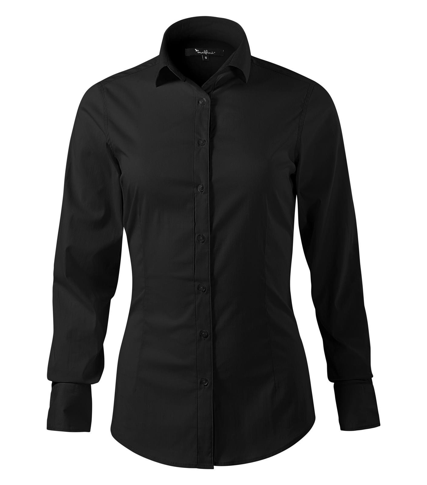 Dámska košeľa s dlhým rukávom Malfini Premium Dynamic 263 - veľkosť: XL, farba: čierna