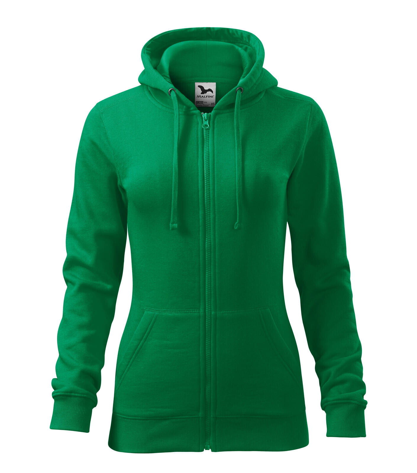 Dámska mikina Malfini Trendy Zipper 411 - veľkosť: XXL, farba: trávová zelená