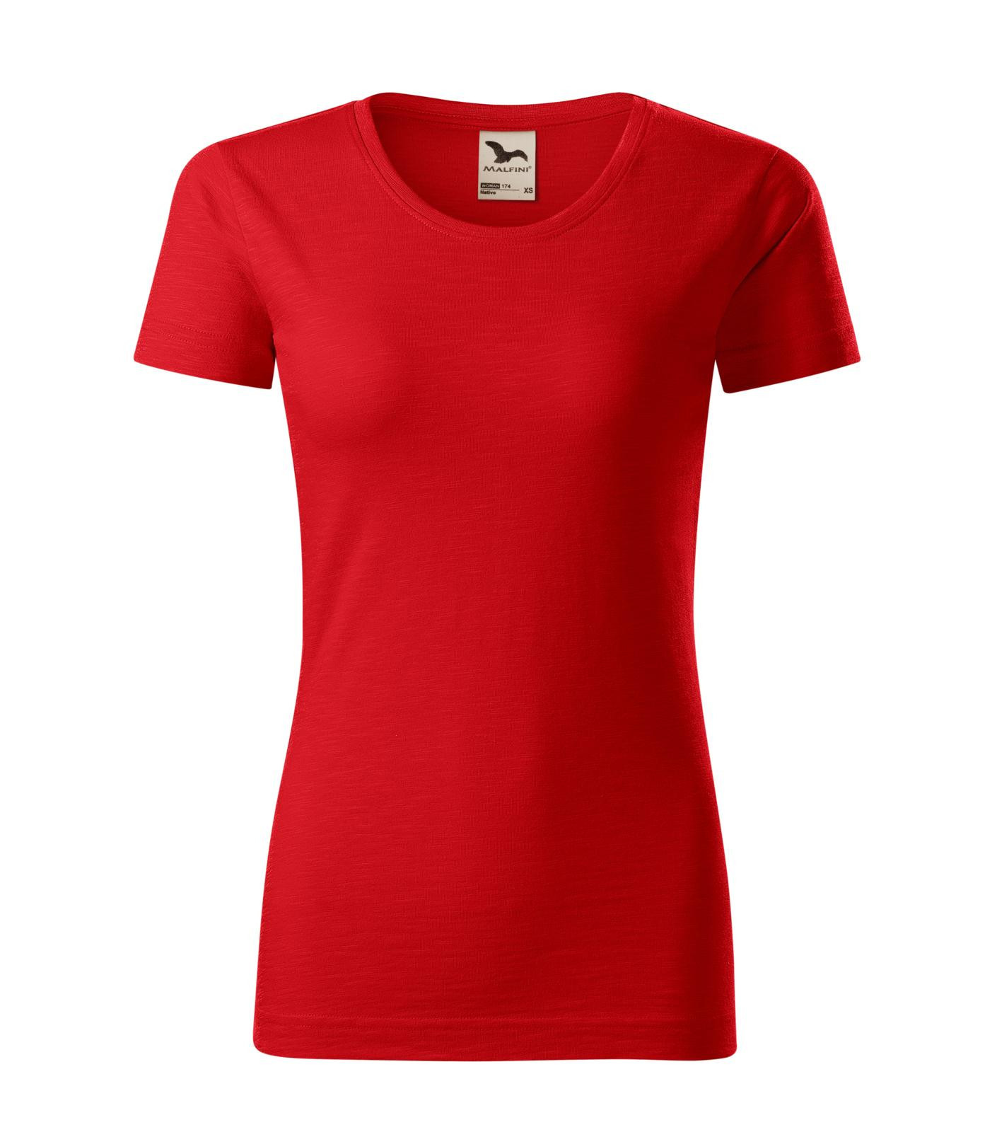 Dámske bavlnené tričko Malfini Native 174 - veľkosť: M, farba: červená