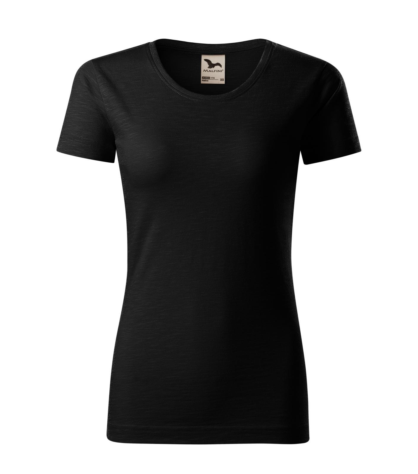 Dámske bavlnené tričko Malfini Native 174 - veľkosť: M, farba: čierna
