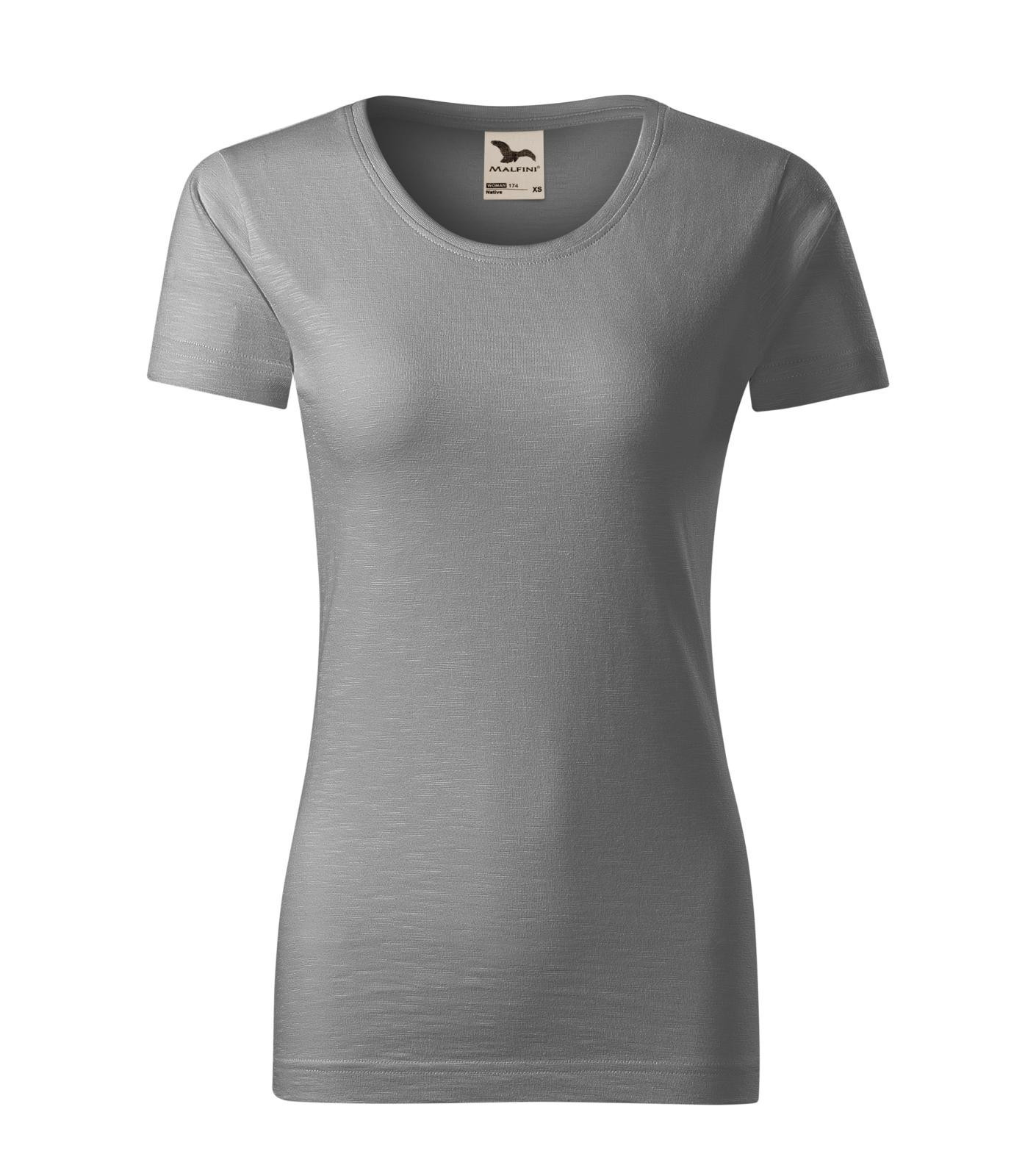 Dámske bavlnené tričko Malfini Native 174 - veľkosť: L, farba: starostrieborná