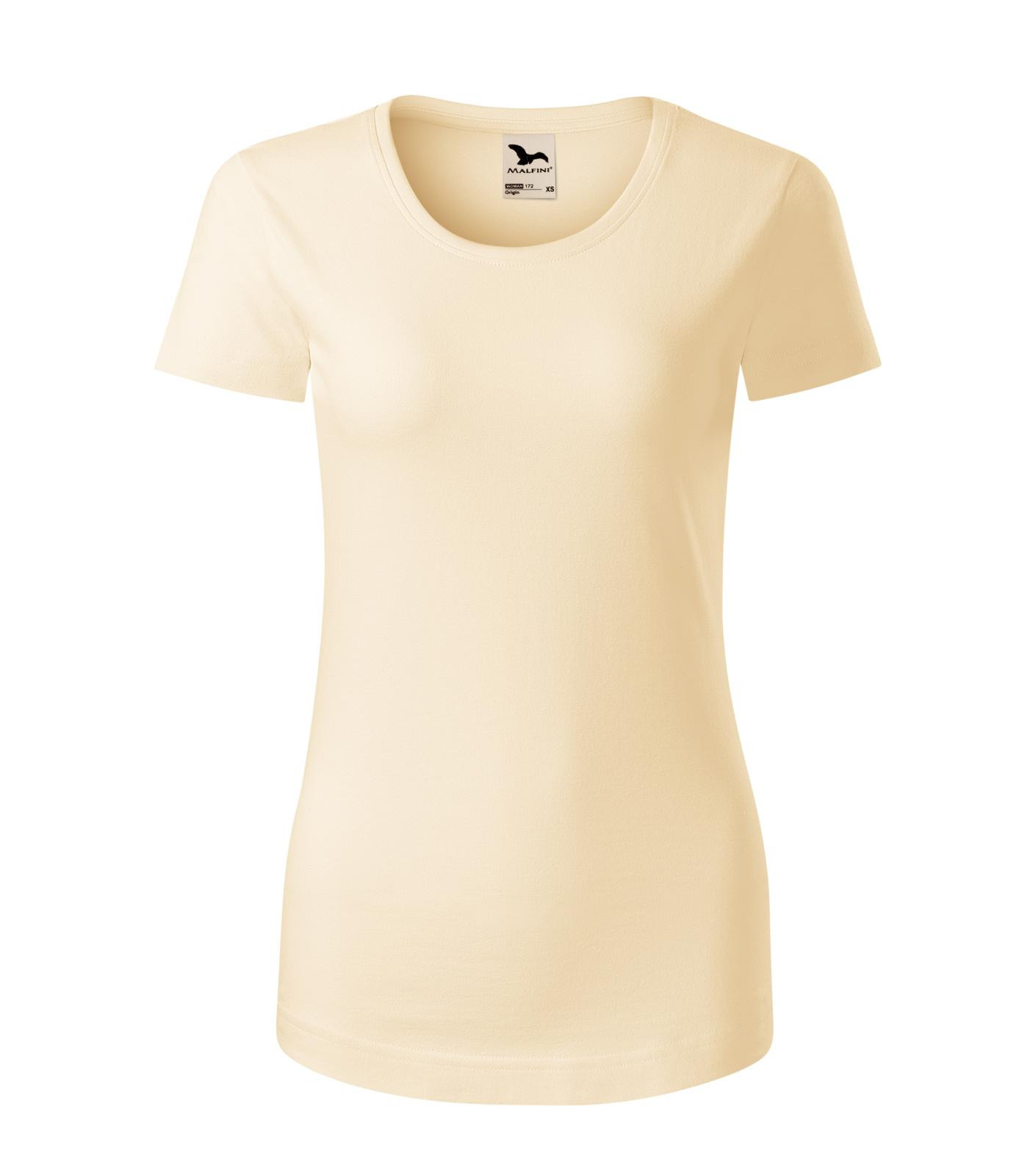 Dámske bavlnené tričko Malfini Origin 172 - veľkosť: S, farba: mandľová