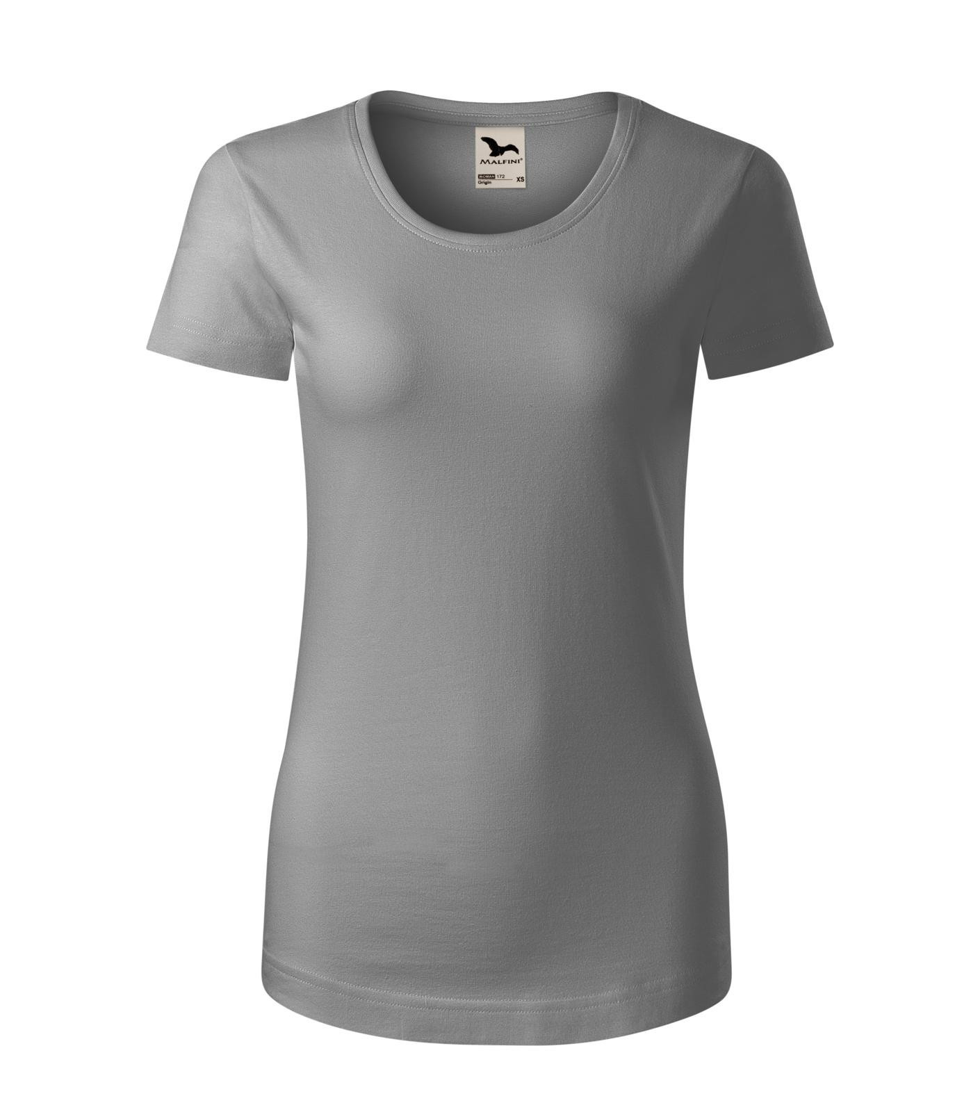 Dámske bavlnené tričko Malfini Origin 172 - veľkosť: XS, farba: starostrieborná