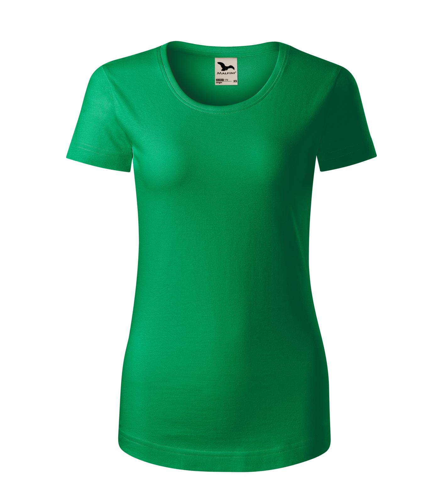 Dámske bavlnené tričko Malfini Origin 172 - veľkosť: L, farba: trávová zelená