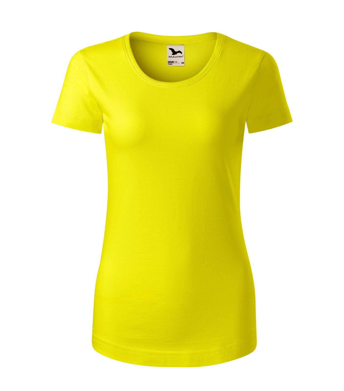 Dámske bavlnené tričko Malfini Origin 172 - veľkosť: S, farba: citrónová