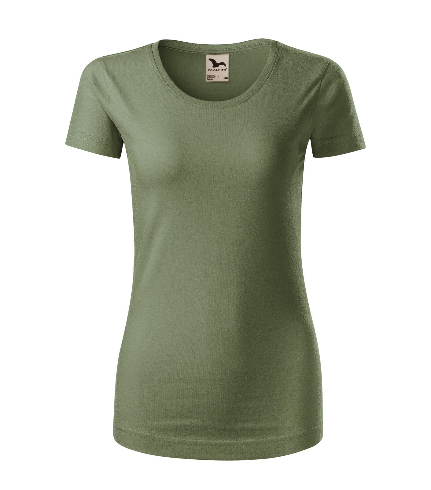 Dámske bavlnené tričko Malfini Origin 172 - veľkosť: M, farba: khaki