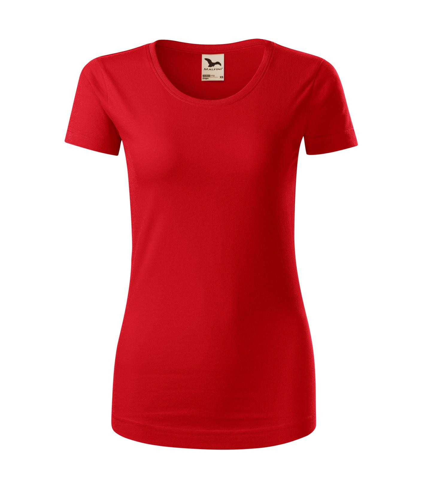 Dámske bavlnené tričko Malfini Origin 172 - veľkosť: XL, farba: červená