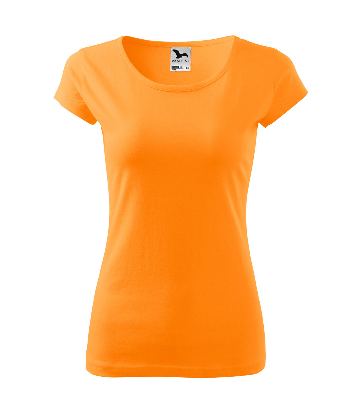 Dámske bavlnené tričko Malfini Pure 122 - veľkosť: L, farba: mandarínková oranžová