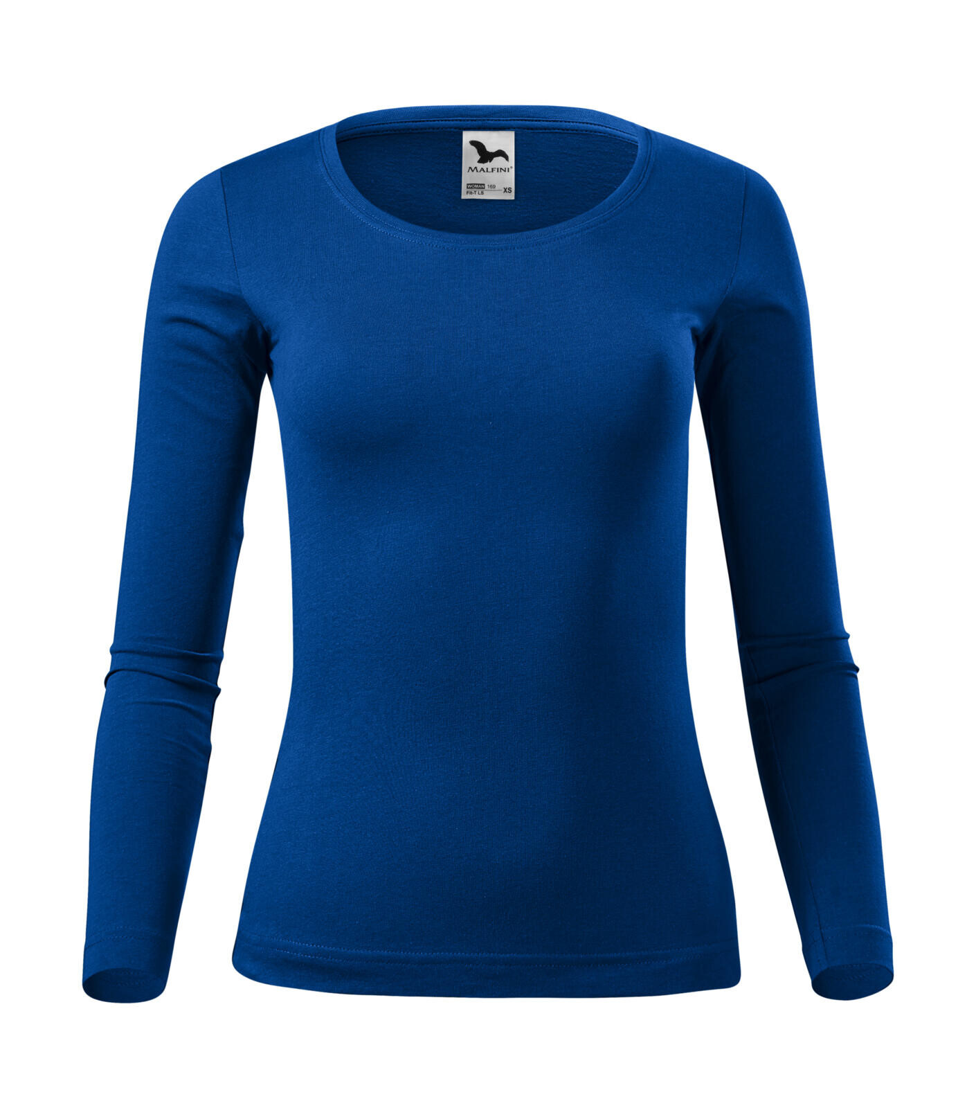 Dámske bavlnené tričko s dlhým rukávom Malfini Fit-T 169 - veľkosť: XS, farba: kráľovská modrá