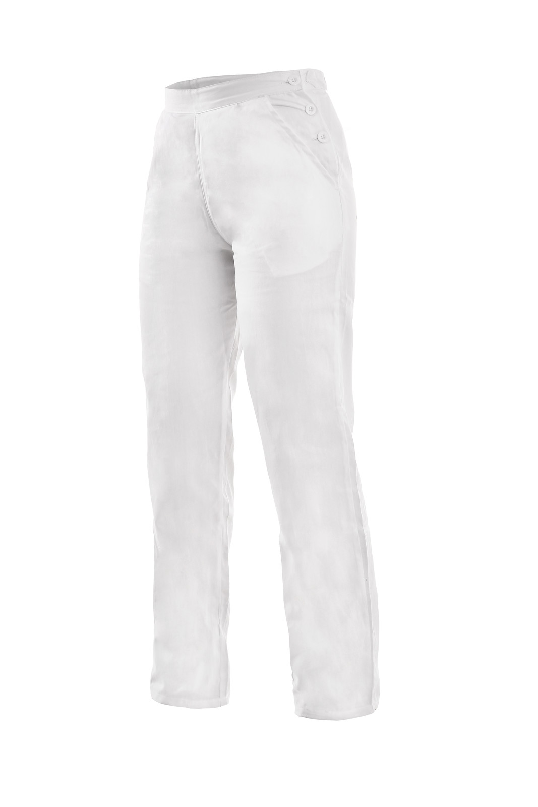 Dámske biele bavlnené nohavice Darja - veľkosť: 40, farba: biela