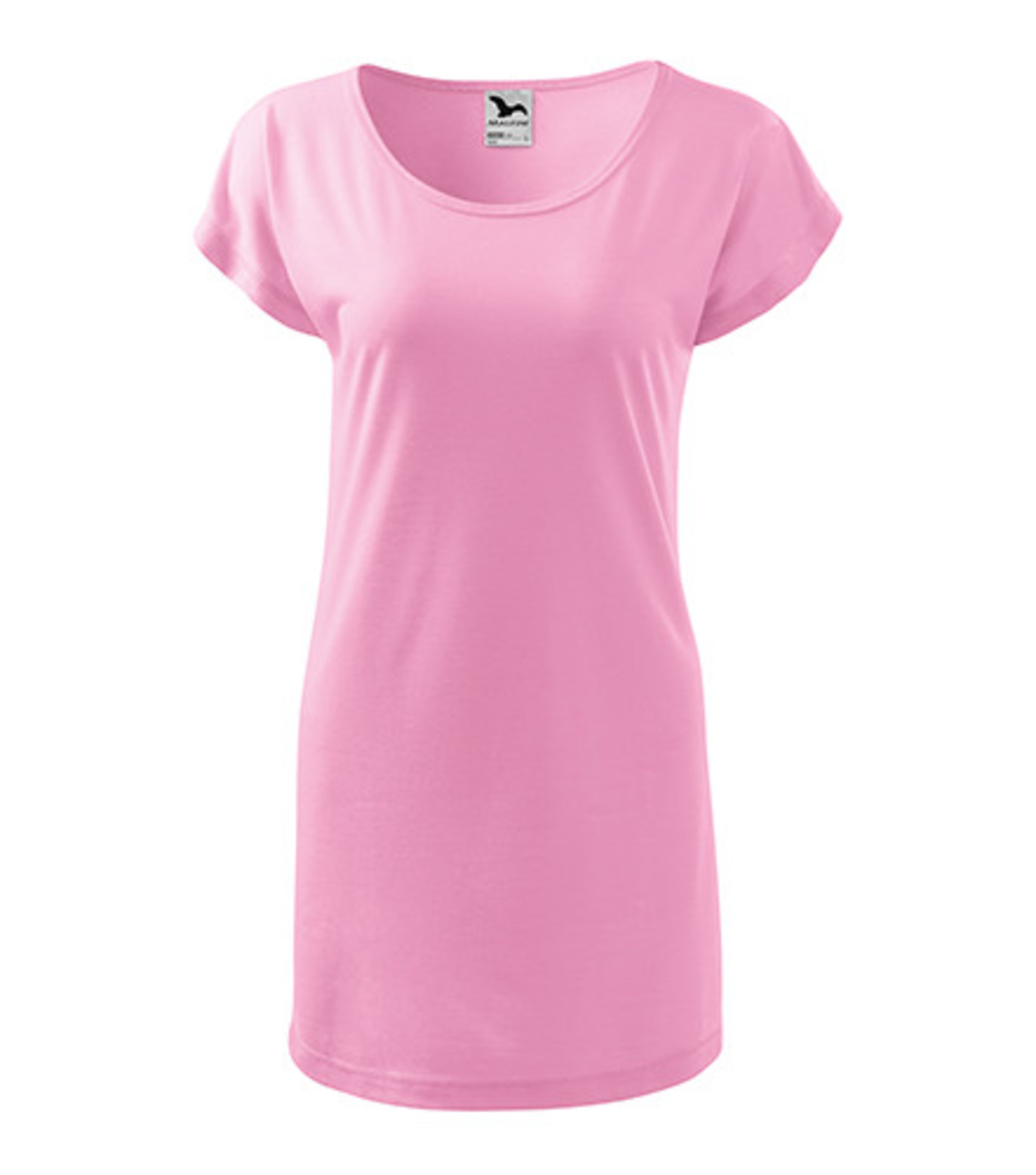 Dámske dlhé tričko/šaty Malfini Love 123 - veľkosť: XXL, farba: ružová