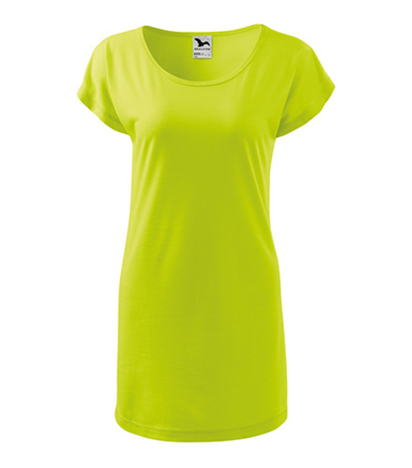 Dámske dlhé tričko/šaty Malfini Love 123 - veľkosť: L, farba: limetková