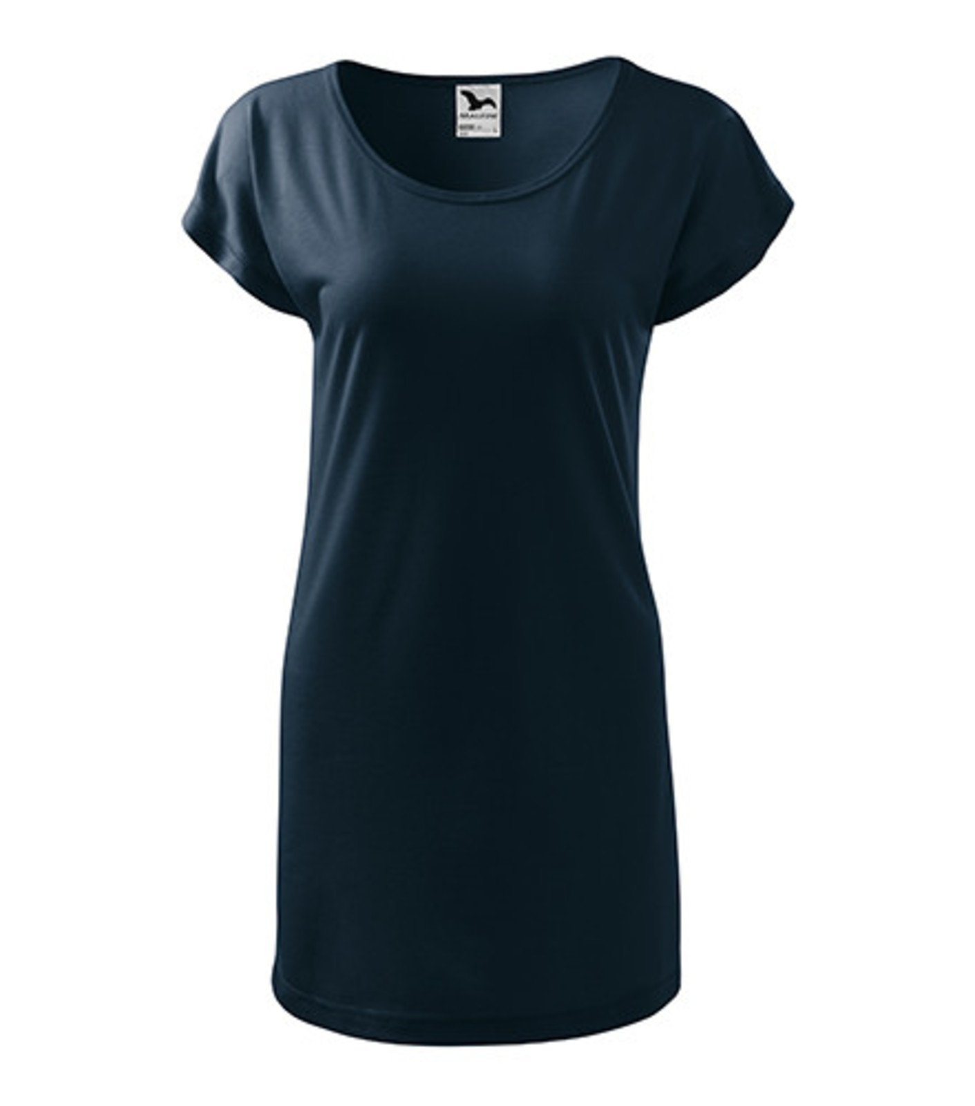 Dámske dlhé tričko/šaty Malfini Love 123 - veľkosť: XL, farba: tmavo modrá