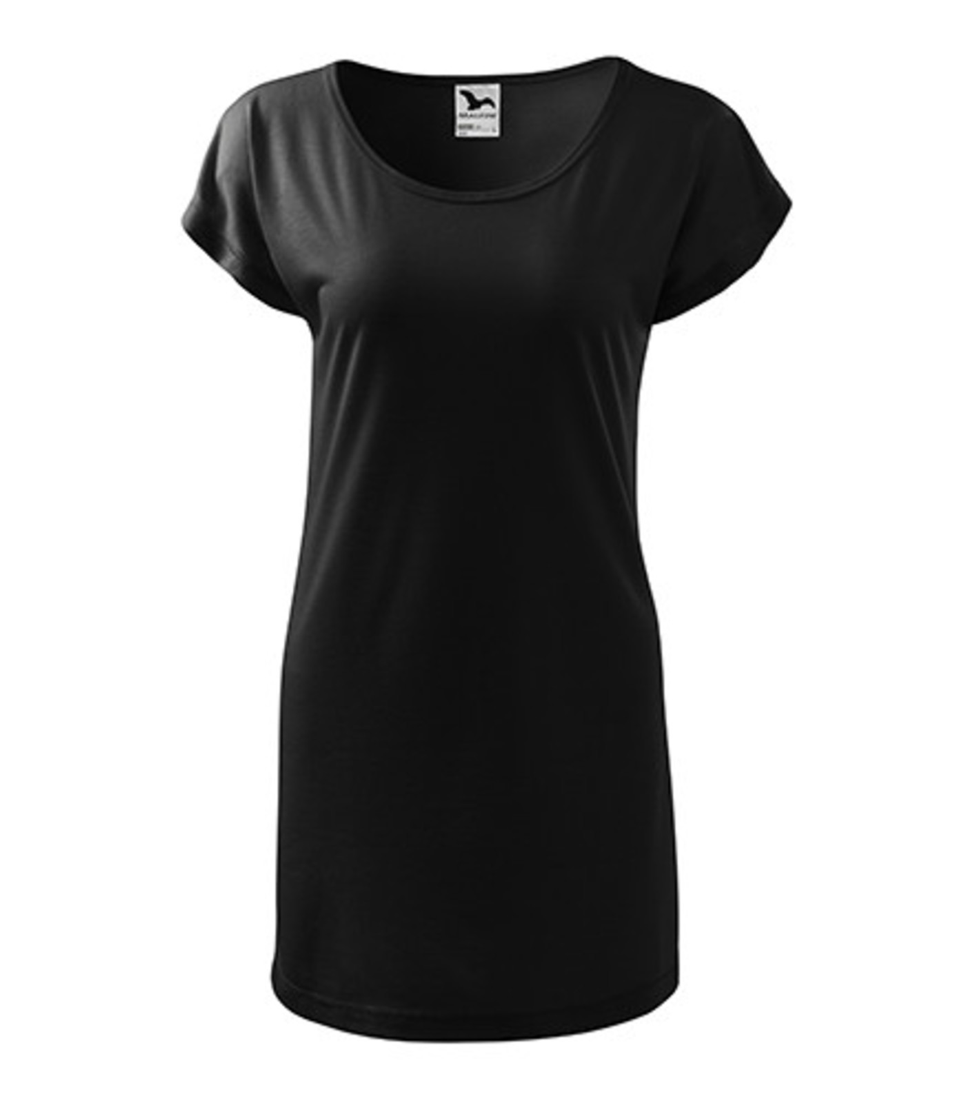 Dámske dlhé tričko/šaty Malfini Love 123 - veľkosť: XXL, farba: čierna