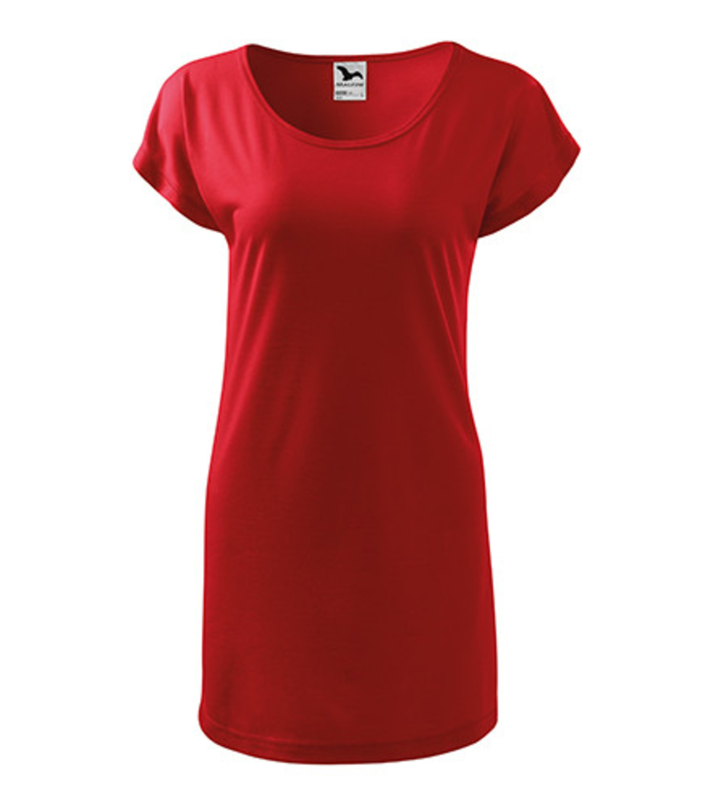 Dámske dlhé tričko/šaty Malfini Love 123 - veľkosť: XL, farba: červená