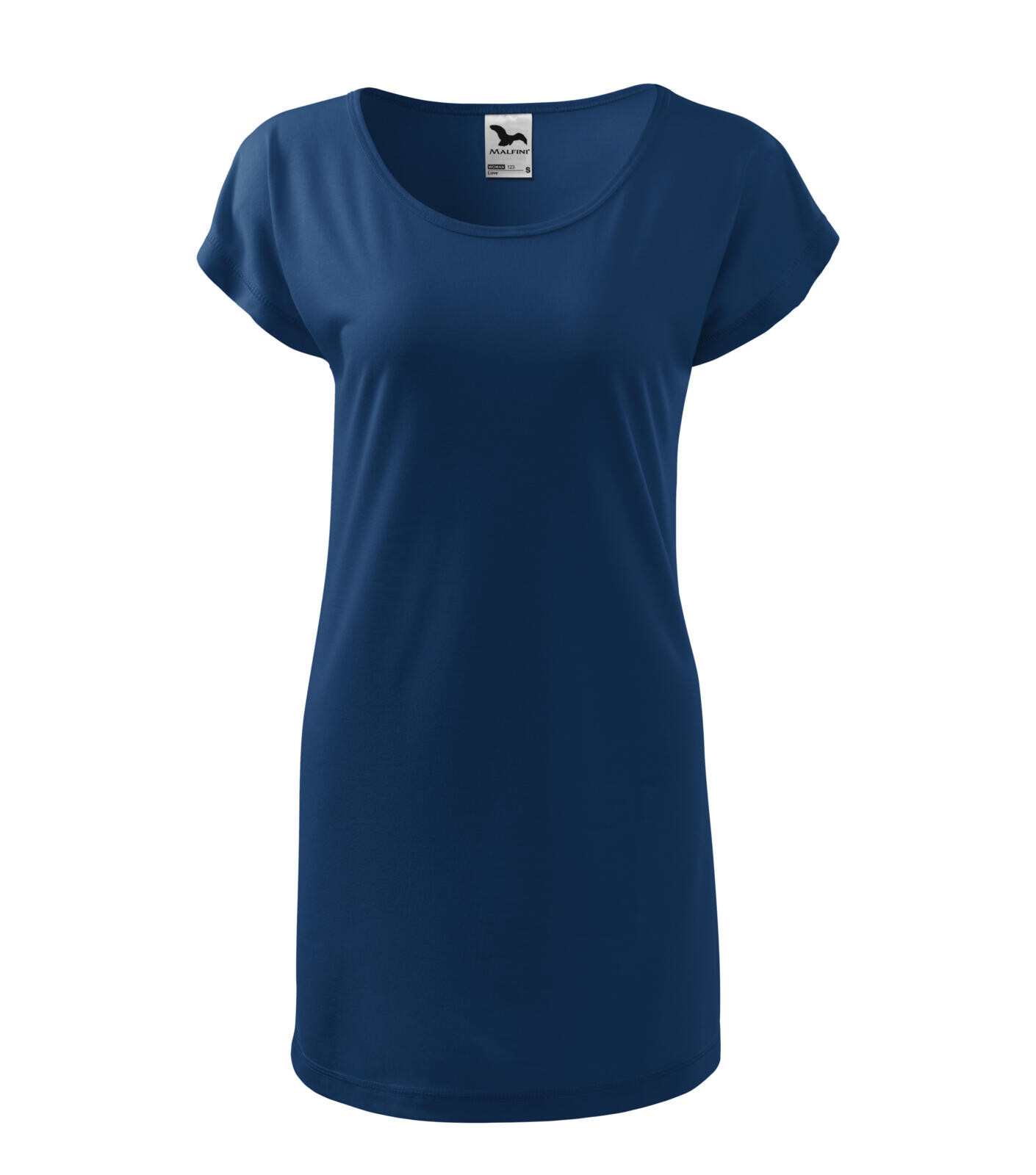 Dámske dlhé tričko/šaty Malfini Love 123 - veľkosť: M, farba: polnočná modrá