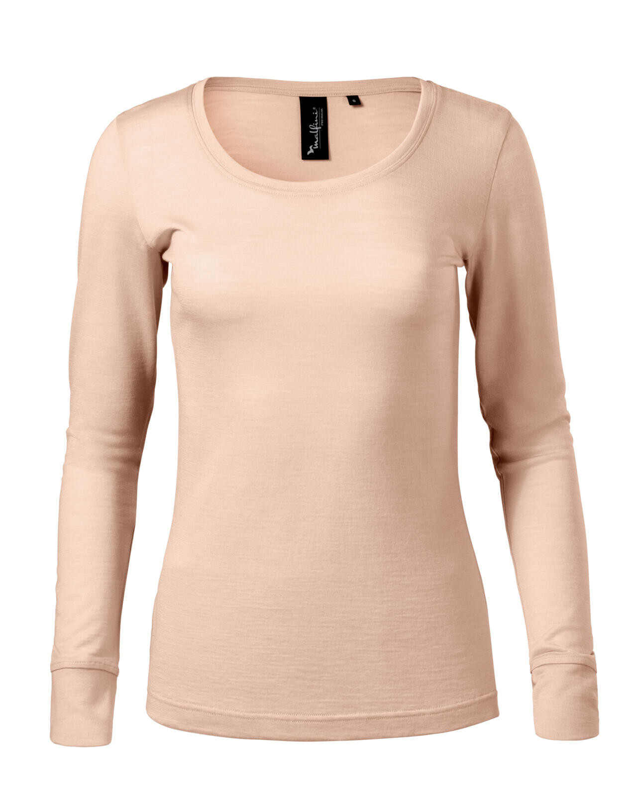 Dámske merino tričko s dlhým rukávom Malfini Premium Merino Rise LS 160 - veľkosť: L, farba: cameo