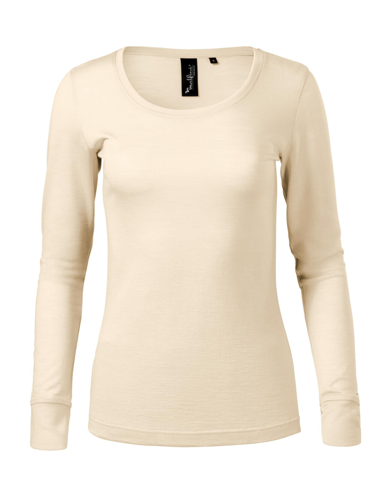 Dámske merino tričko s dlhým rukávom Malfini Premium Merino Rise LS 160 - veľkosť: L, farba: mandľová