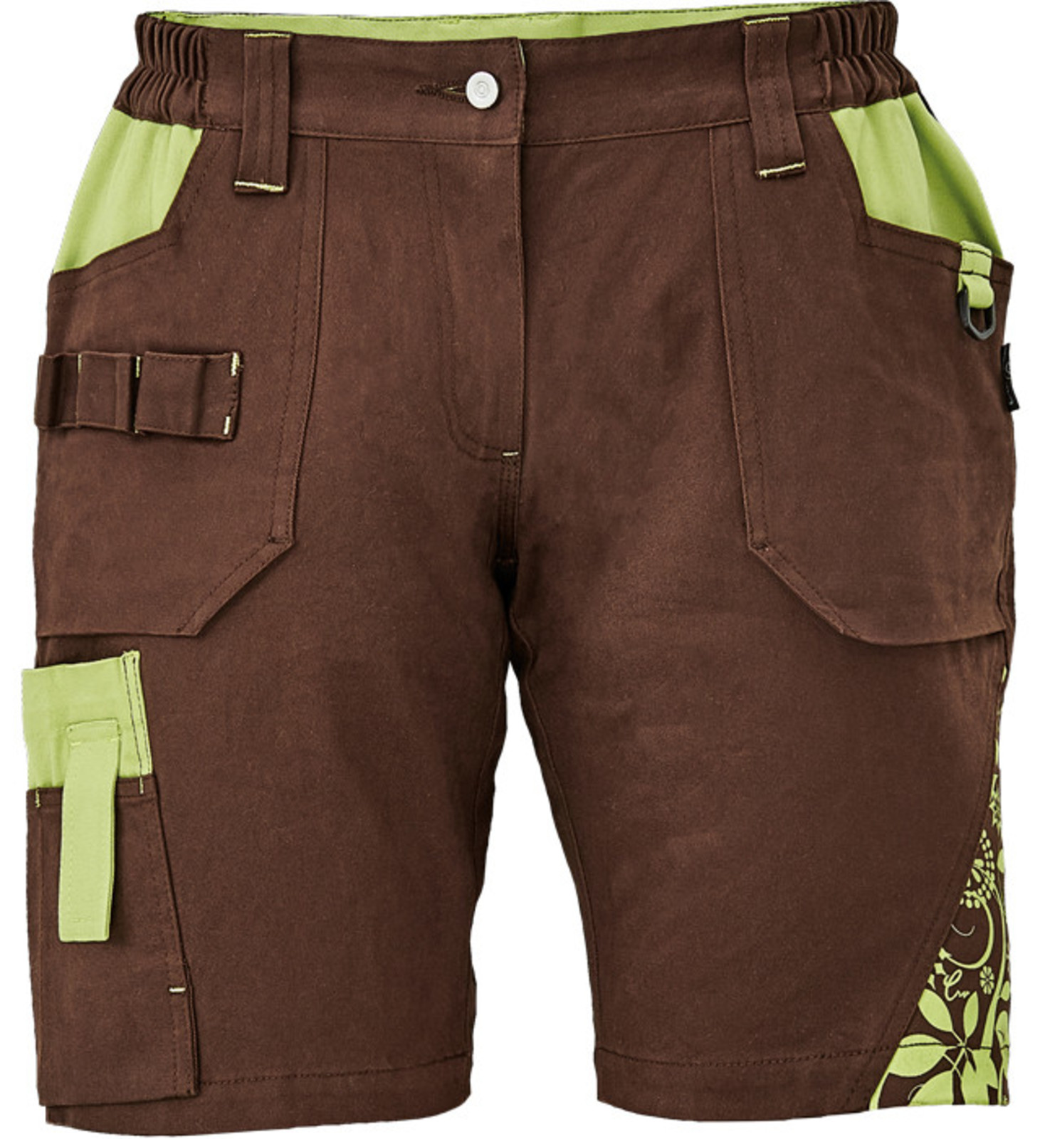 Dámske pracovné šortky Cerva Yowie - veľkosť: 48, farba: hnedá/zelená