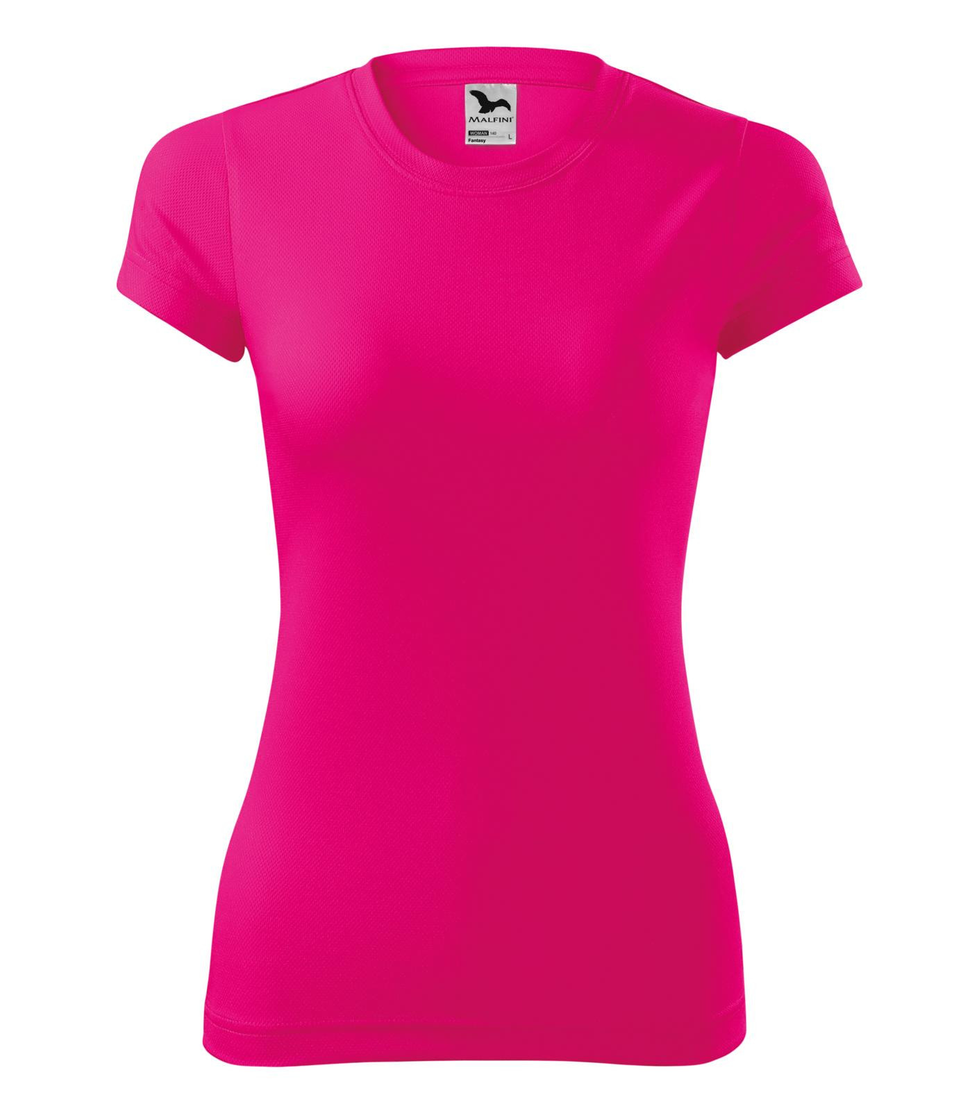 Dámske rýchloschnúce tričko Malfini Fantasy 140 - veľkosť: XL, farba: neon ružová