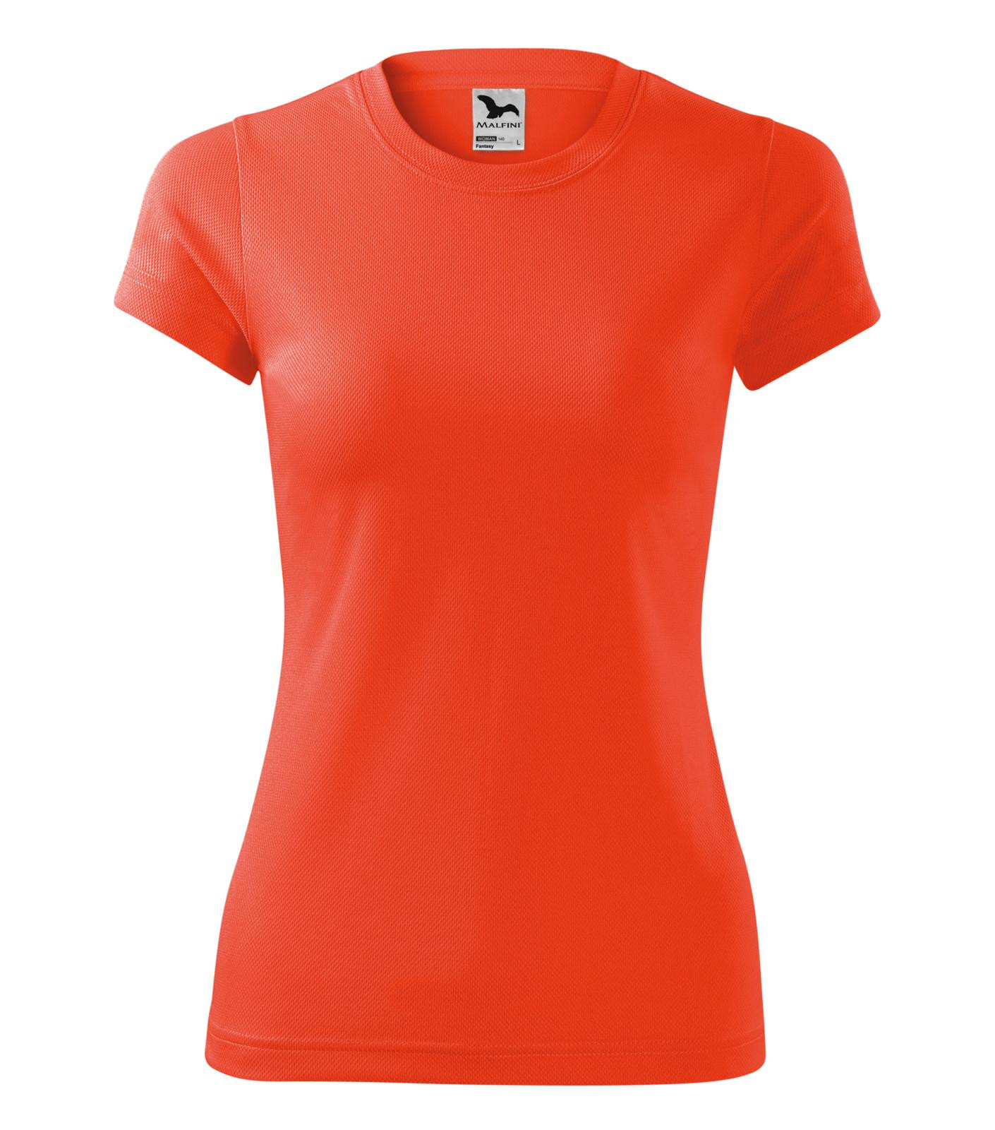 Dámske rýchloschnúce tričko Malfini Fantasy 140 - veľkosť: M, farba: neonová oranžová