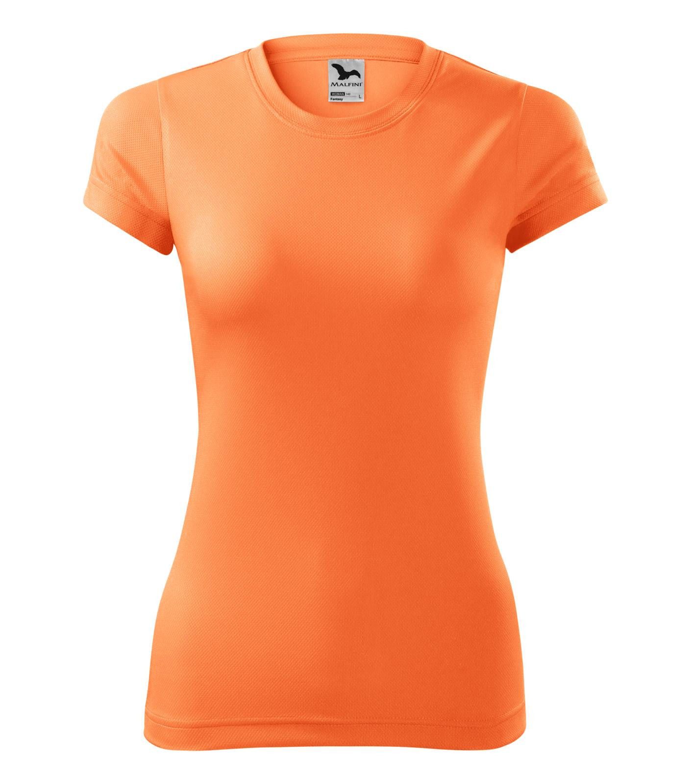 Dámske rýchloschnúce tričko Malfini Fantasy 140 - veľkosť: XL, farba: neon mandarine