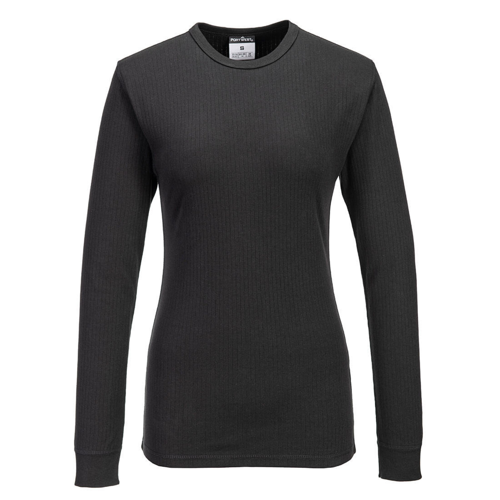 Dámske termo tričko s dlhým rukávom Portwest Thermal B126 - veľkosť: L, farba: čierna