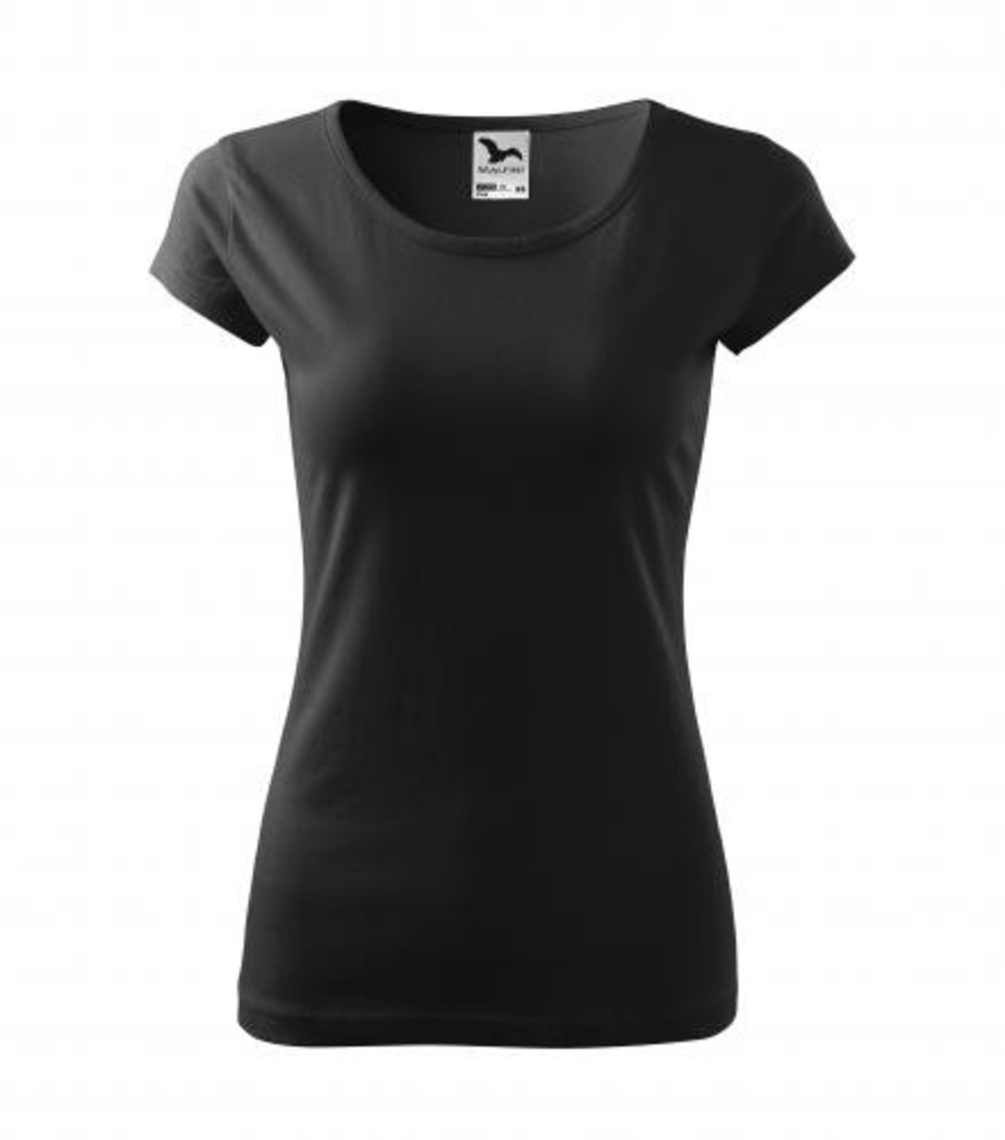 Dámske bavlnené tričko Malfini Pure 122 - veľkosť: XL, farba: čierna