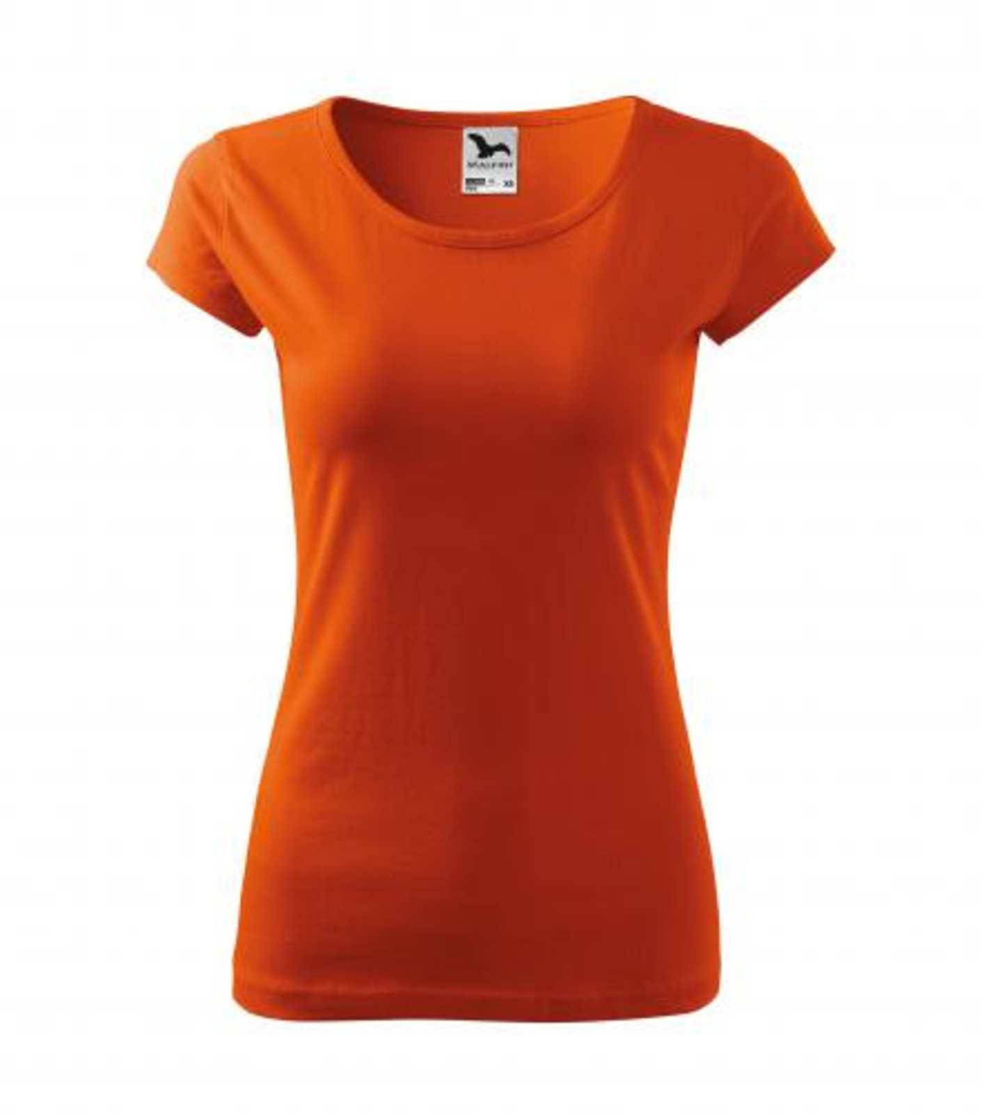 Dámske bavlnené tričko Malfini Pure 122 - veľkosť: M, farba: oranžová