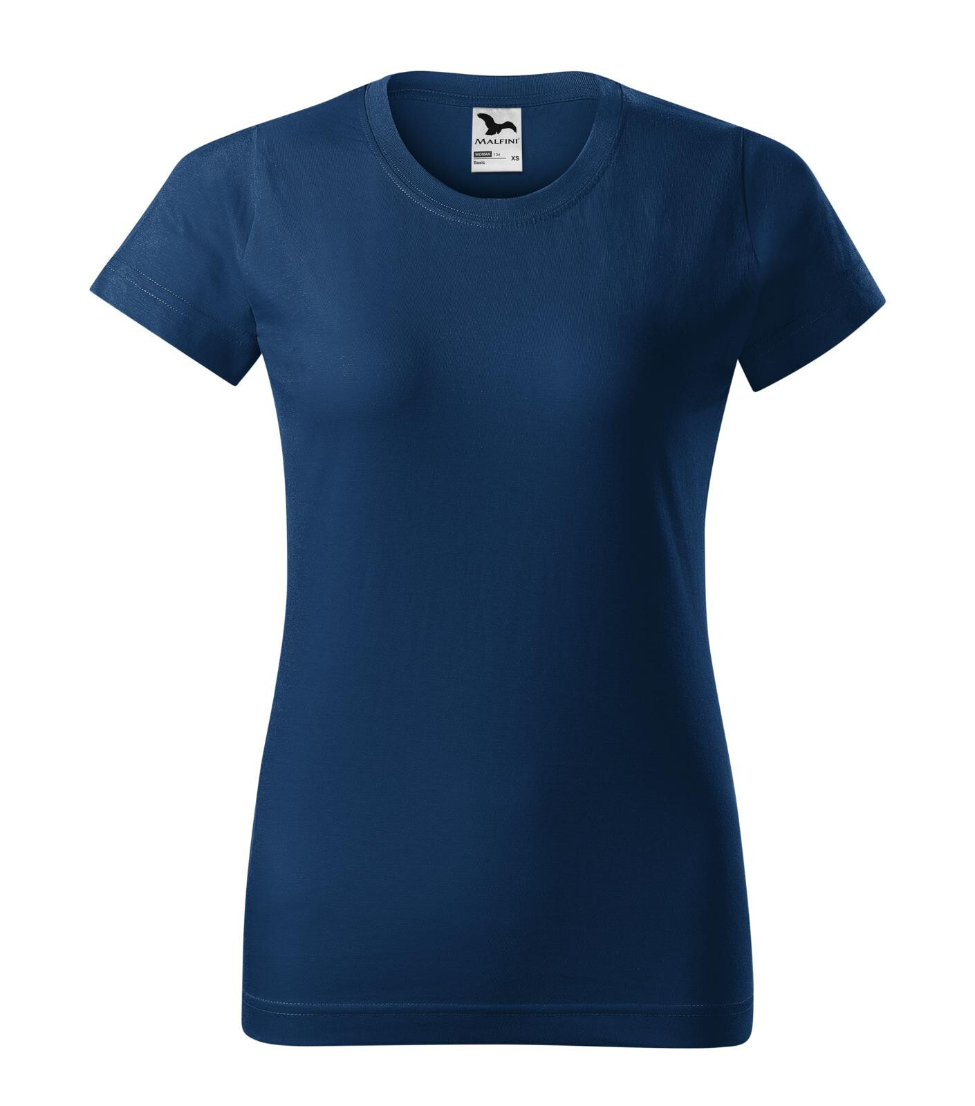 Dámske tričko Malfini Basic 134 - veľkosť: XS, farba: polnočná modrá