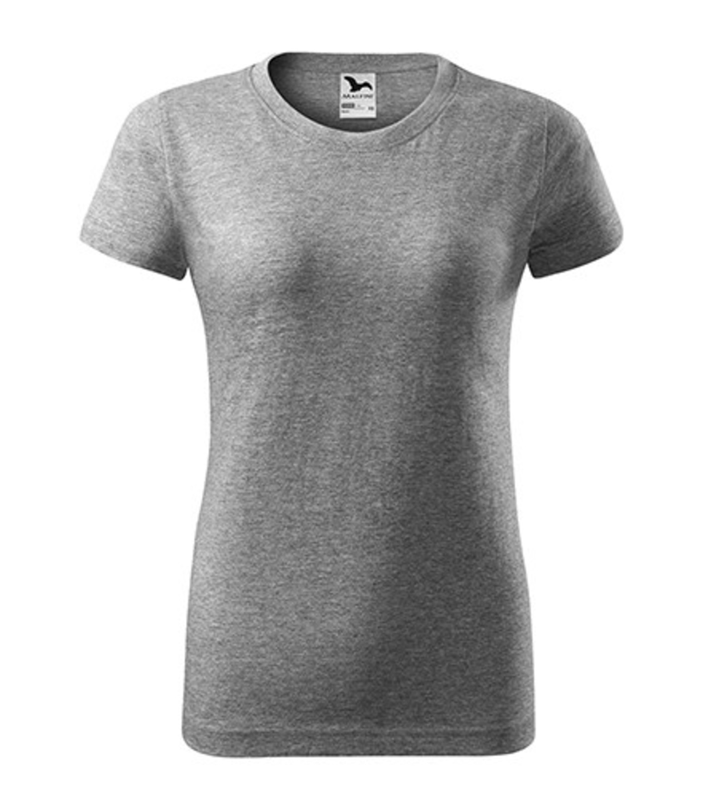 Dámske tričko Malfini Basic 134 - veľkosť: L, farba: tmavosivý melír