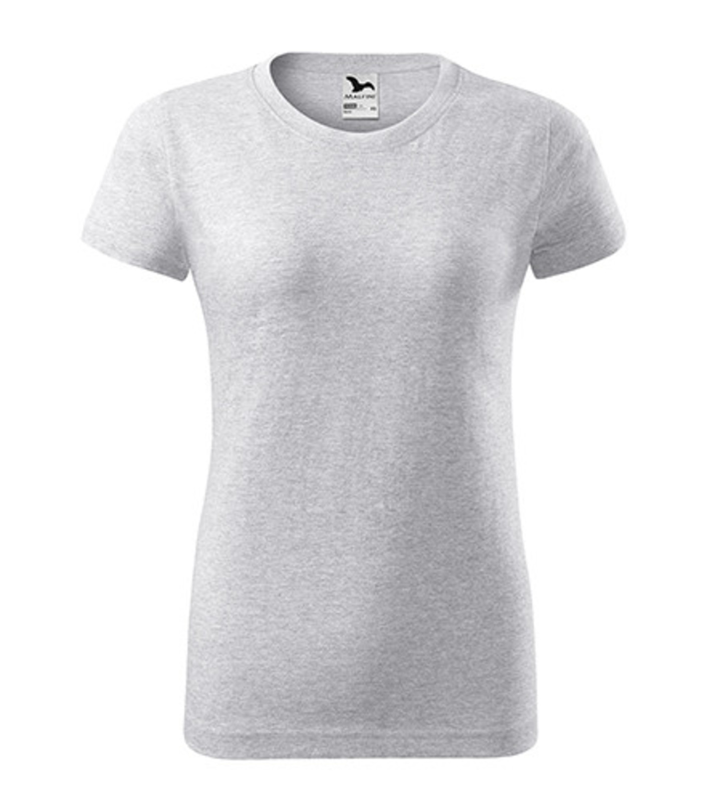 Dámske tričko Malfini Basic 134 - veľkosť: XS, farba: svetlosivý melír
