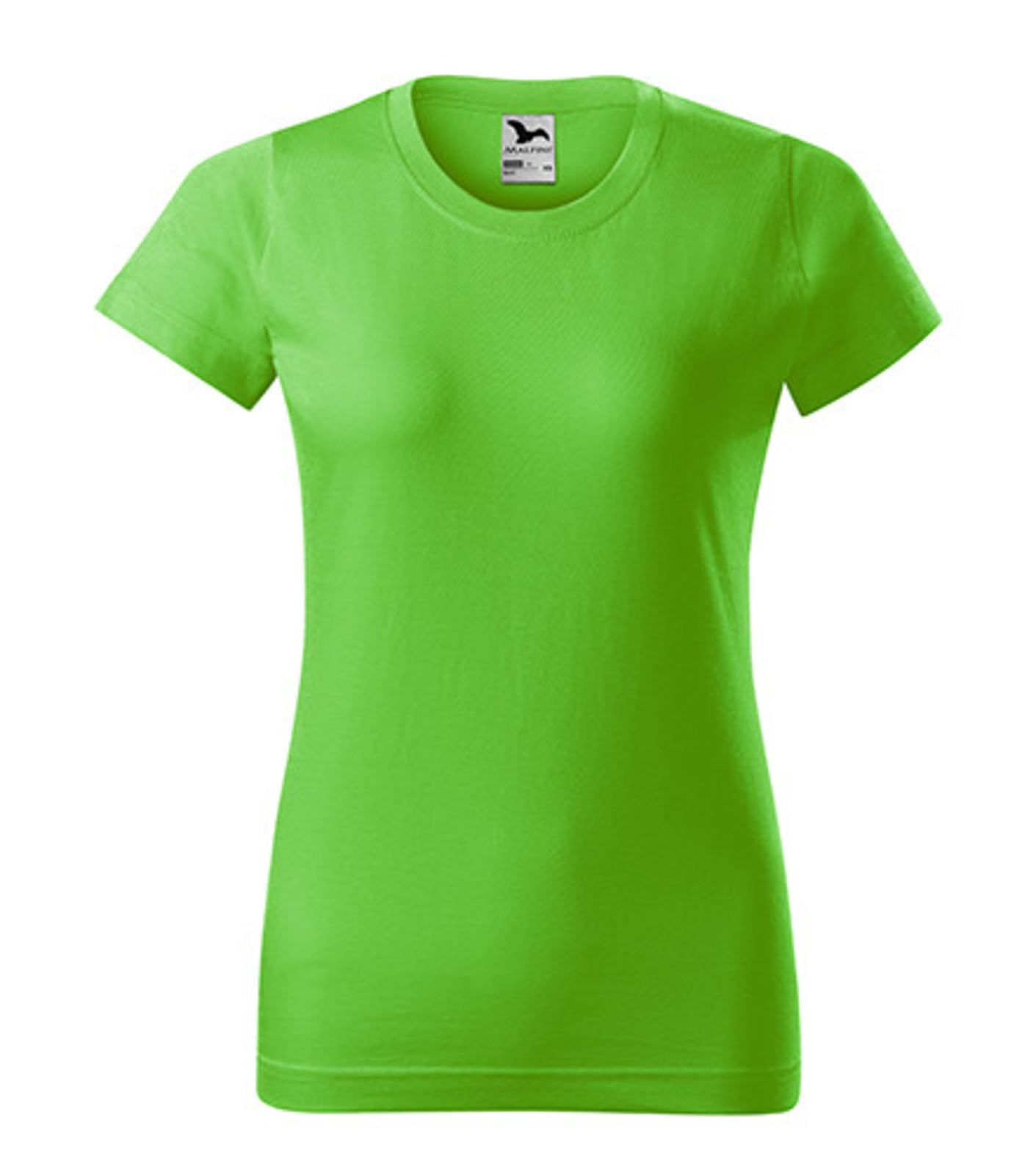 Dámske tričko Malfini Basic 134 - veľkosť: XS, farba: zelené jablko