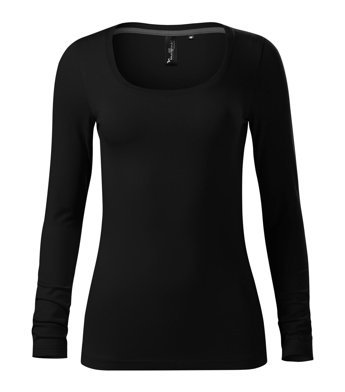 Dámske tričko s dlhým rukávom Malfini Premium Brave 156 - veľkosť: XL, farba: čierna