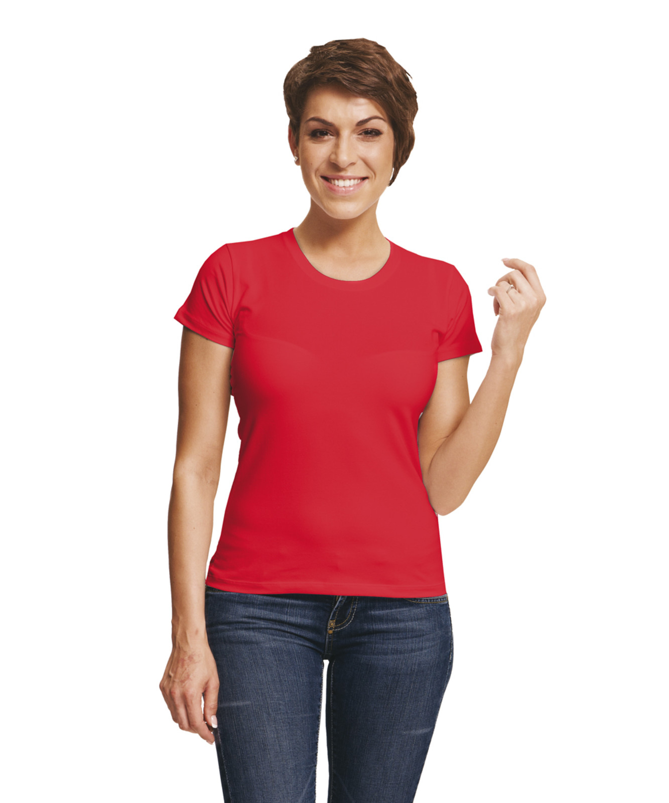 Dámske tričko s krátkym rukávom Surma Lady - veľkosť: S, farba: červená
