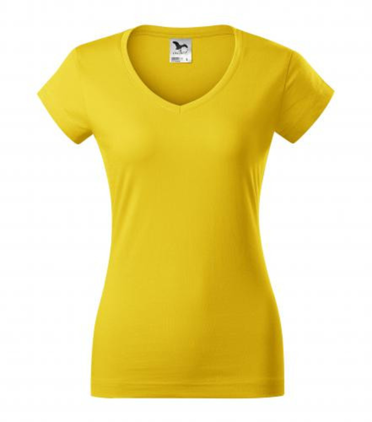 Dámske tričko s V výstrihom Adler Fit V-Neck 162 - veľkosť: M, farba: žltá
