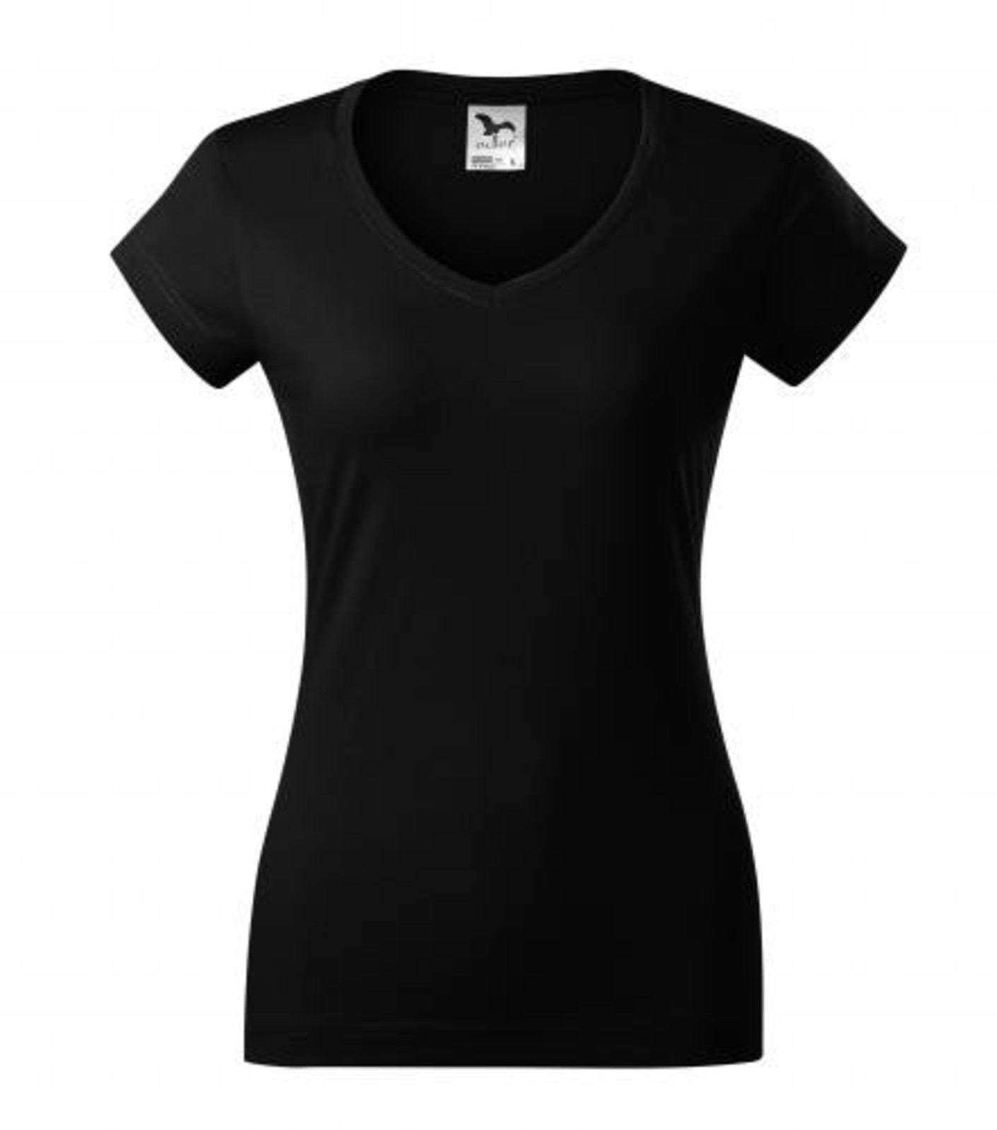 Dámske tričko s V výstrihom Adler Fit V-Neck 162 - veľkosť: XL, farba: čierna